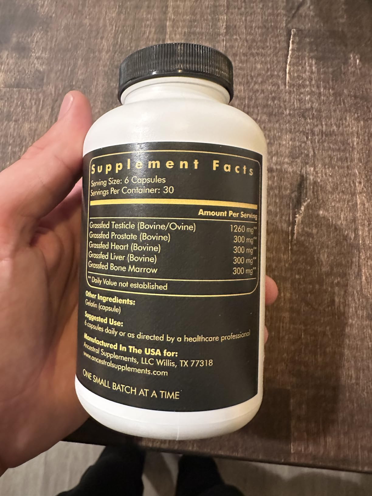 Ancestral Supplements Mofo, Supplements for Men, Support for Energy Levels and Overall Men's Health and Wellness, Non-GMO Grass Fed Beef Organ Supplement with Liver, No Fillers, 180 Capsules customer photo 1