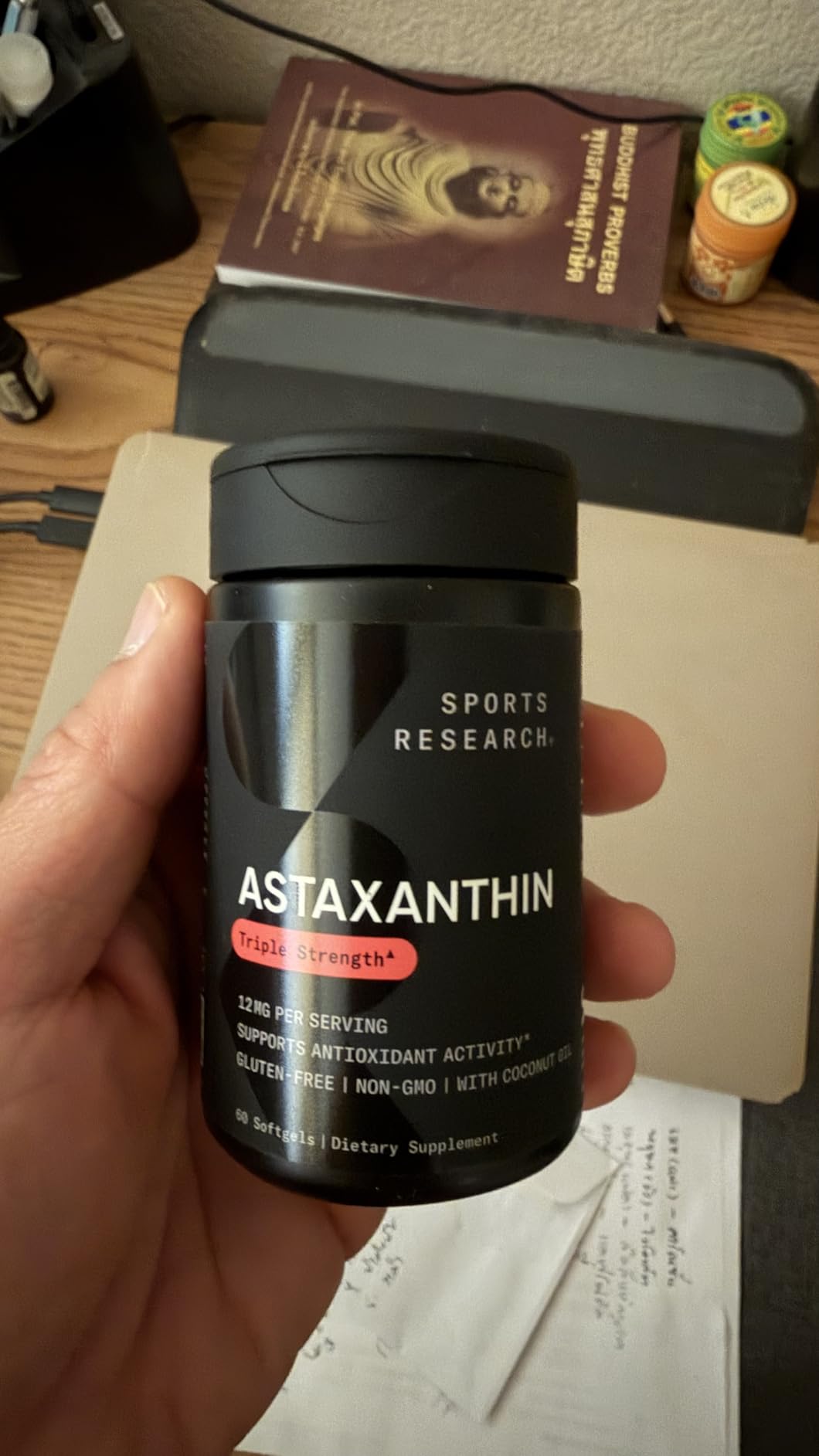 Sports Research Triple Strength Astaxanthin 12mg w/Organic Coconut Oil - Antioxidant Supplement for Skin & Eye Health Support - Soy Free, Non-GMO, Gluten Free - 60 Softgels customer photo 1