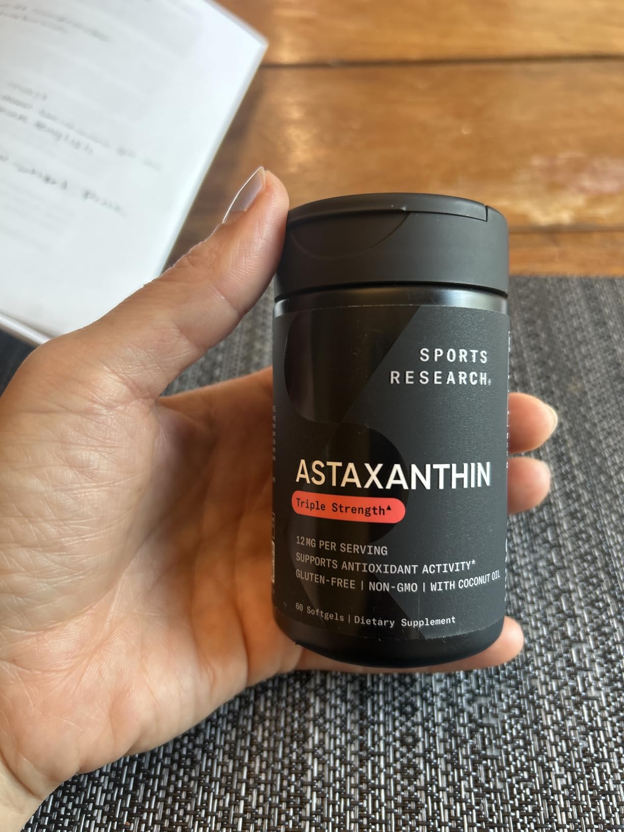 Sports Research Triple Strength Astaxanthin 12mg w/Organic Coconut Oil - Antioxidant Supplement for Skin & Eye Health Support - Soy Free, Non-GMO, Gluten Free - 60 Softgels customer photo 2