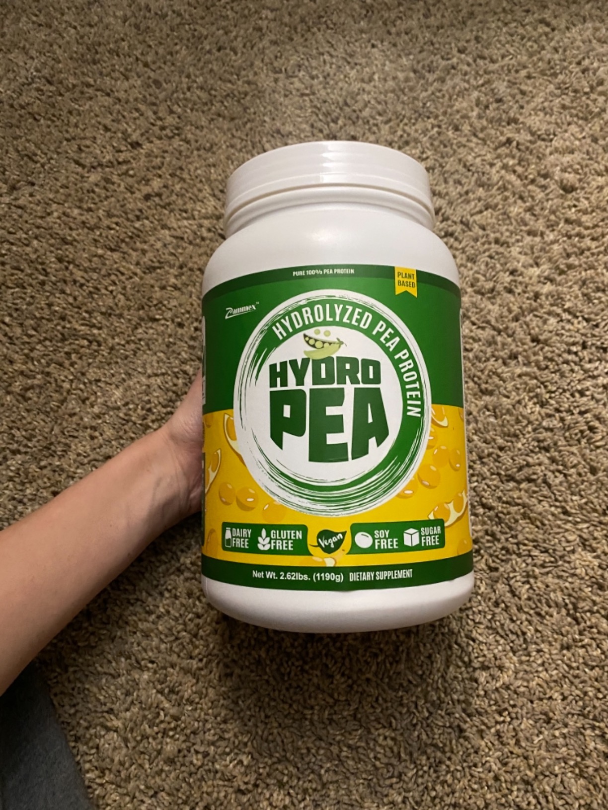 Zammex Organic Pea Protein Powder, 26g Protein, BCAA, Plant Based 100% Vegan Pea Protein, Gluten Free, Keto Friendly, Unflavored 2.62lbs customer photo 1