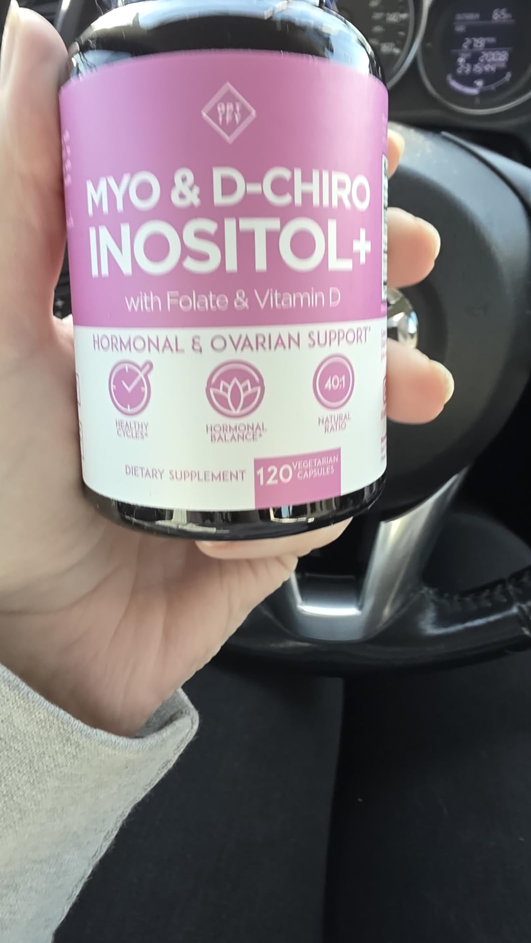 Optify Myo-Inositol & D-Chiro Inositol Supplement for Women | 40:1 Ratio Plus Folate and Vitamin D | Support Healthy Hormonal Balance, Regular Cycles, & Ovarian Health (120 Count (Pack of 1)) customer photo 2