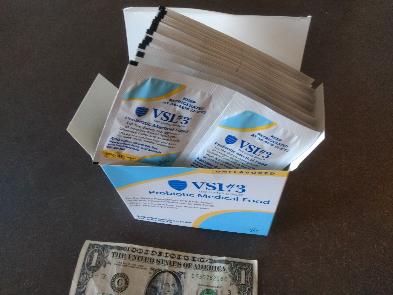 VSL#3 Probiotic Powder for Digestive Health, IBS & UC Symptoms - 450B CFUs, High-Potency, Multi-Strain, Live, Refrigerated Probiotic, 30 Pack customer photo 2