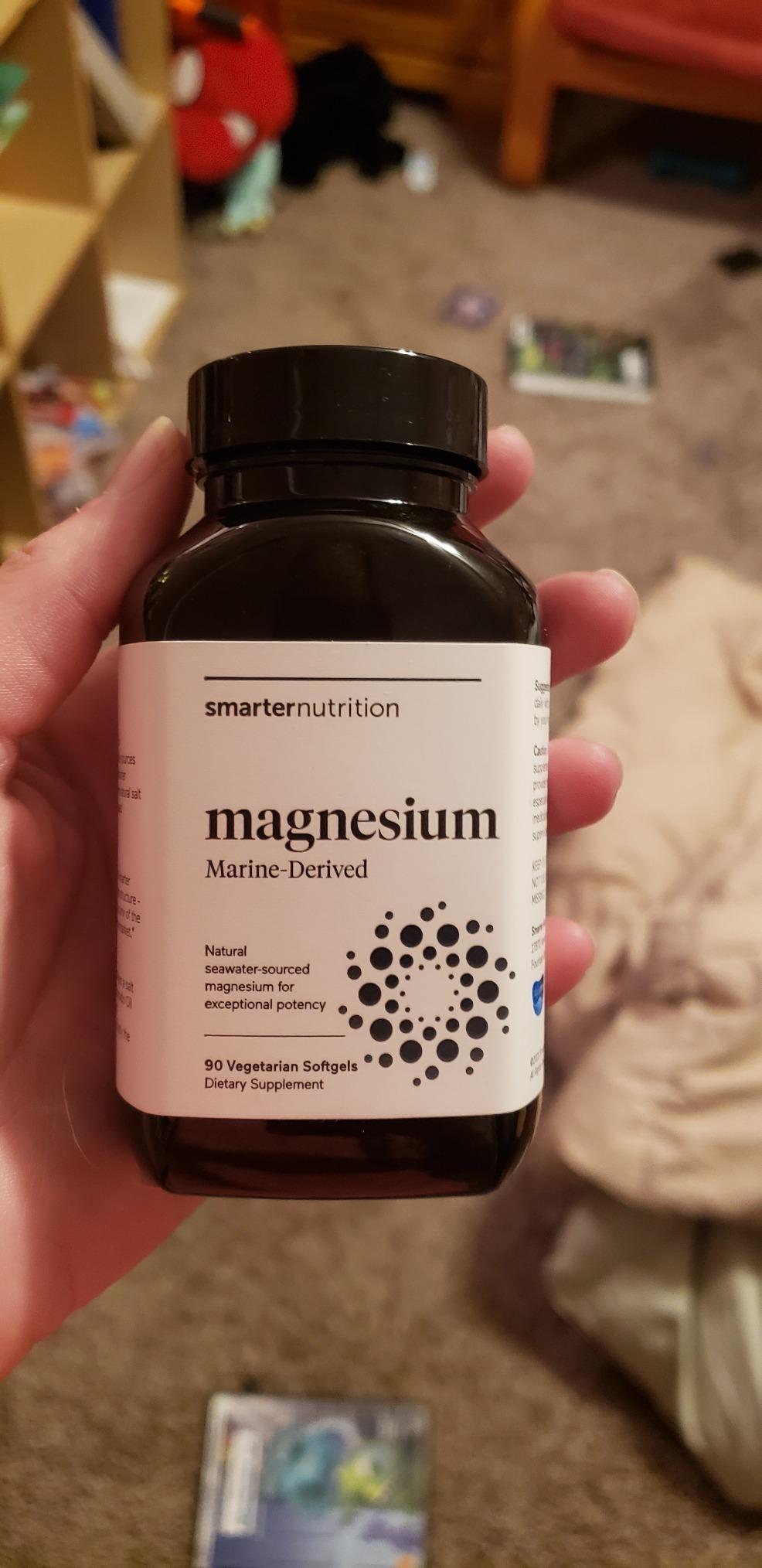 Smarter Nutrition Magnesium Complex - Chelated Magnesium Glycinate with Citrate, Malate and L-Theanine for Sleep, Muscle Relaxation and Stress Support - Non-GMO - 60 Tablets customer photo 2