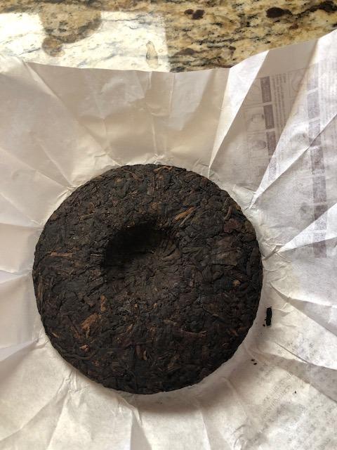 SANRAN Aged Pu-erh Tea, Ripe Puerh Tea Cake, Fermented Chinese Black Tea, 100g/3.53oz customer photo 1