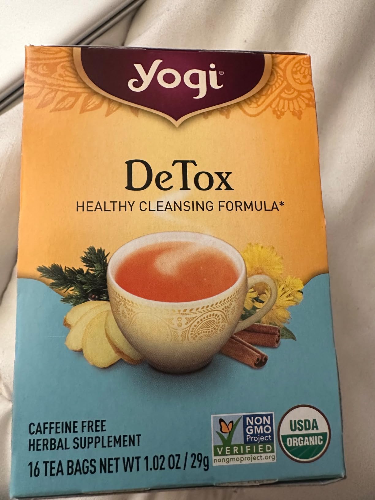 Yogi Tea DeTox Tea - 16 Tea Bags per Pack (4 Packs) - Organic Detox Tea for Digestive & Circulation Support - Includes Burdock, Dandelion, Ginger Root, Black Pepper, Cardamom & Juniper Berry customer photo 1