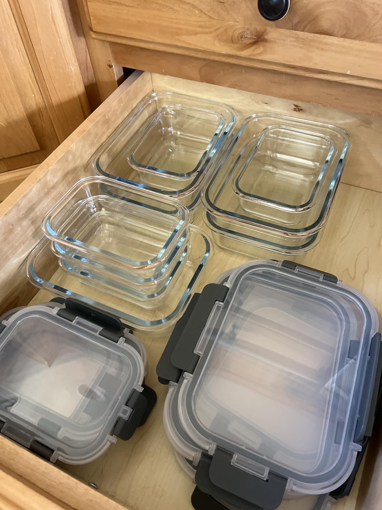 M MCIRCO 10 Pack Glass Food Storage Containers with Lids, Gray customer photo 1