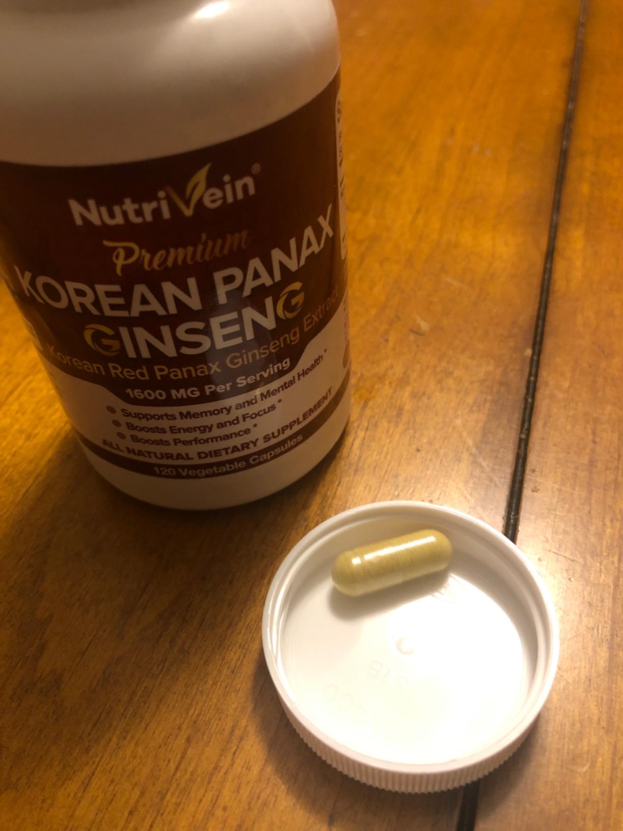 Nutrivein Korean Red Panax Ginseng 1600mg - Extra Strength Formula - 180 Capsules - Boost Energy, Mental Focus & Immune Health Naturally customer photo 2