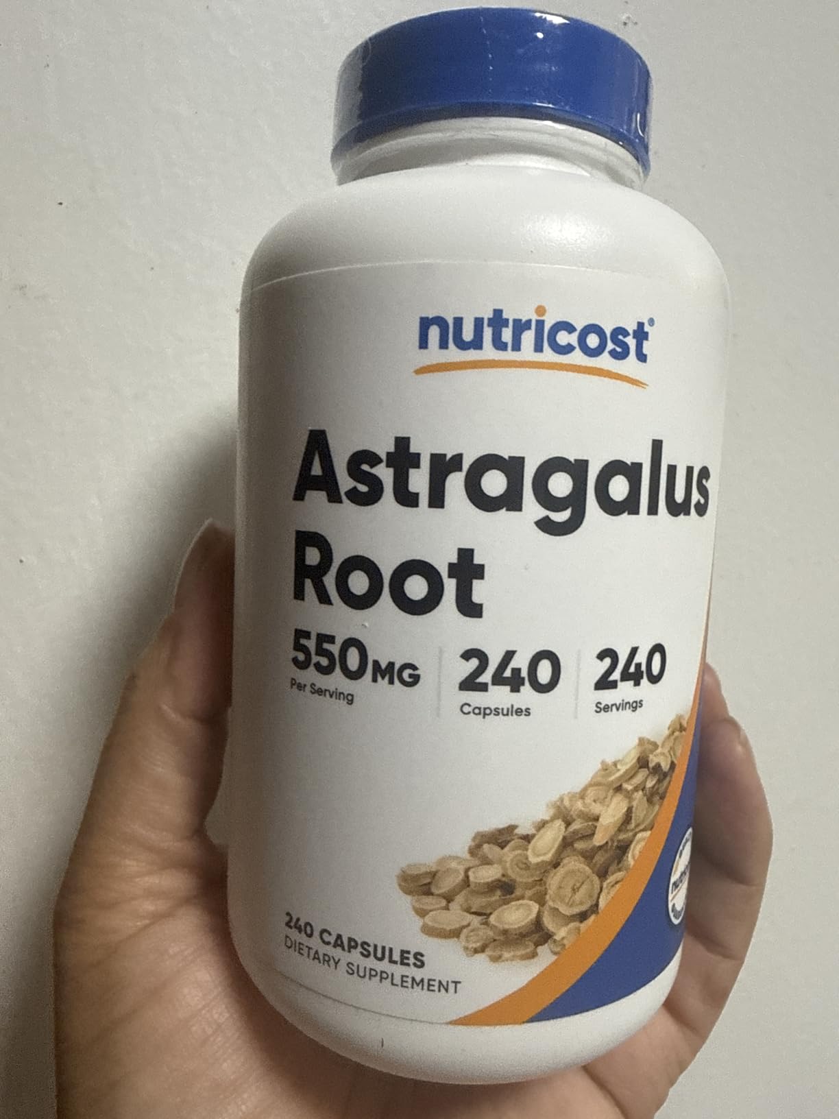 Nutricost Astragalus Capsules 550mg, 240 Vegetarian Capsules - Non-GMO and Gluten Free customer photo 1