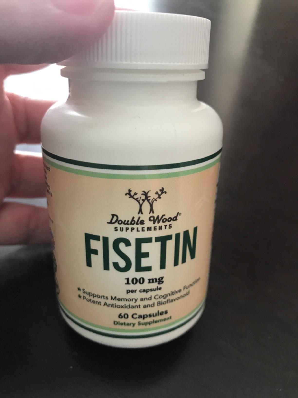 Fisetin Supplement - 100mg of Bioactive Flavnonols, 60 Count (Bioflavonoid Polyphenols Supplement Similar to Apigenin, Luteolin, and Quercetin) Aging Support Senolytic by Double Wood customer photo 1