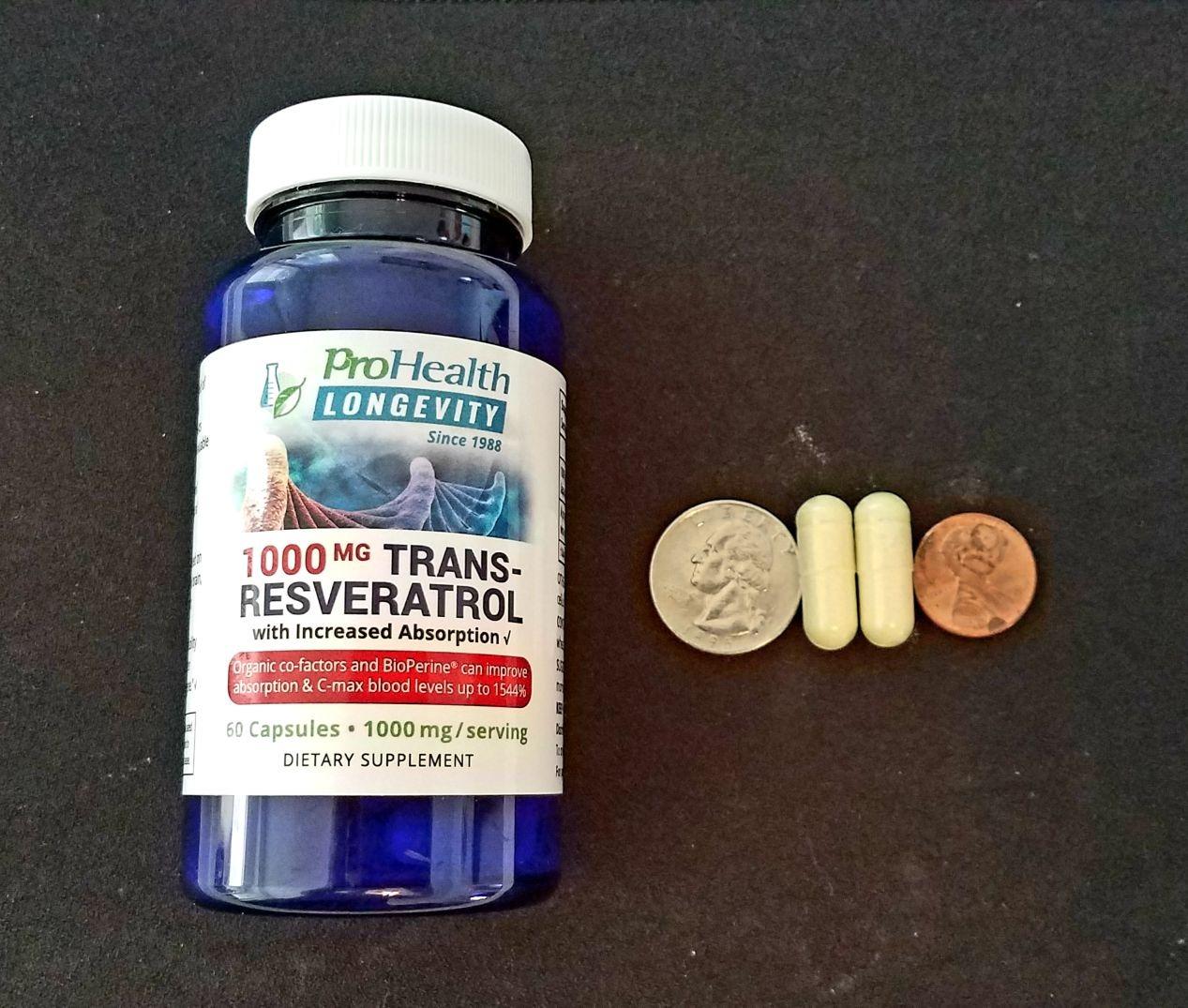 ProHealth Resveratrol 1000mg | Pure Trans-Resveratrol | Oral Clinically Studied to Support Cellular Health, Memory, Healthy Aging | 60 Capsules customer photo 2