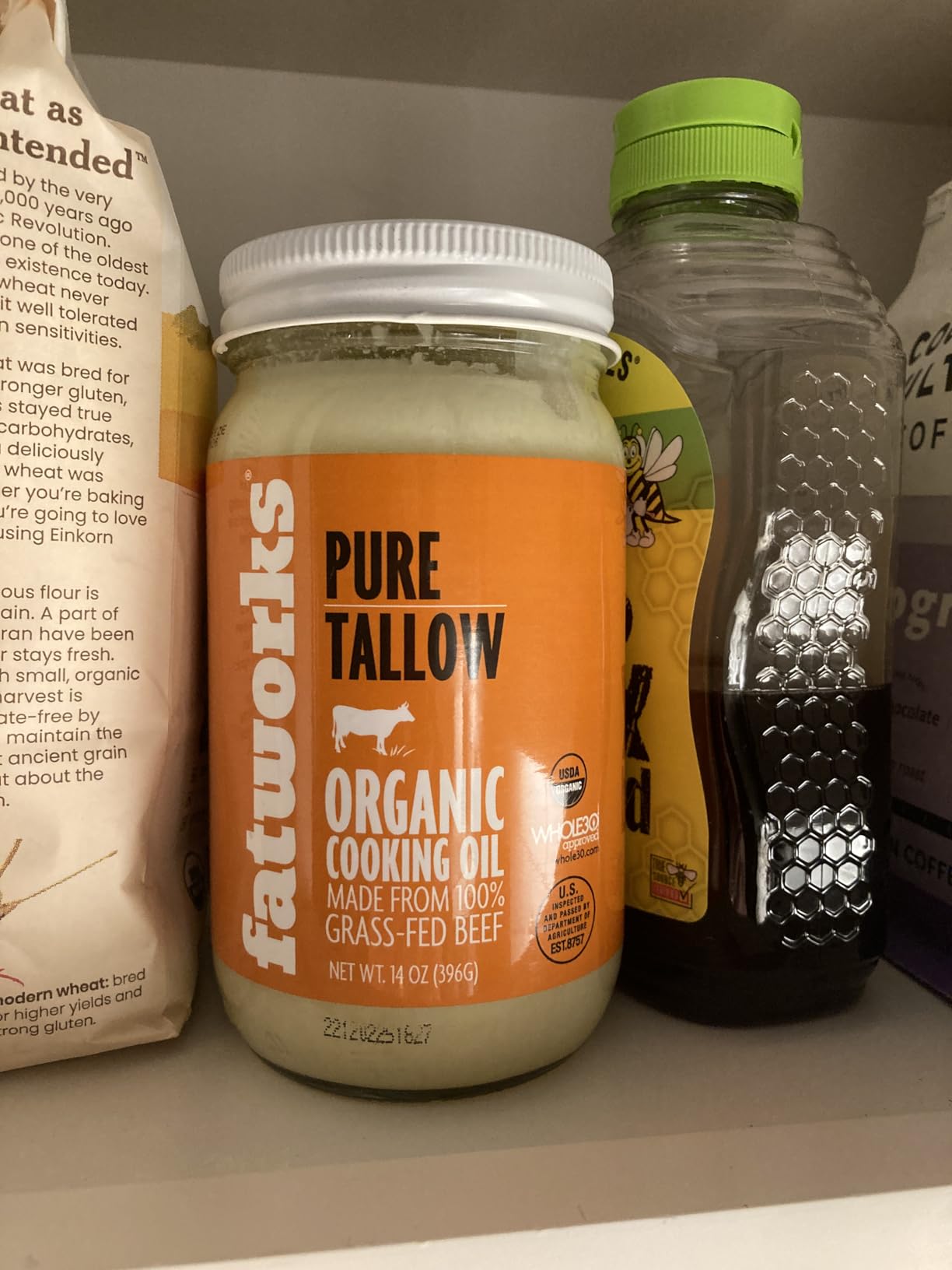 Fatworks Organic Grass-Fed Beef Tallow, Certified Organic Non-Gmo Pasture-Raised Beef Tallow, sourced from several small family ranchers, KETO friendly, exclusive to Fatworks, 14 oz. customer photo 1