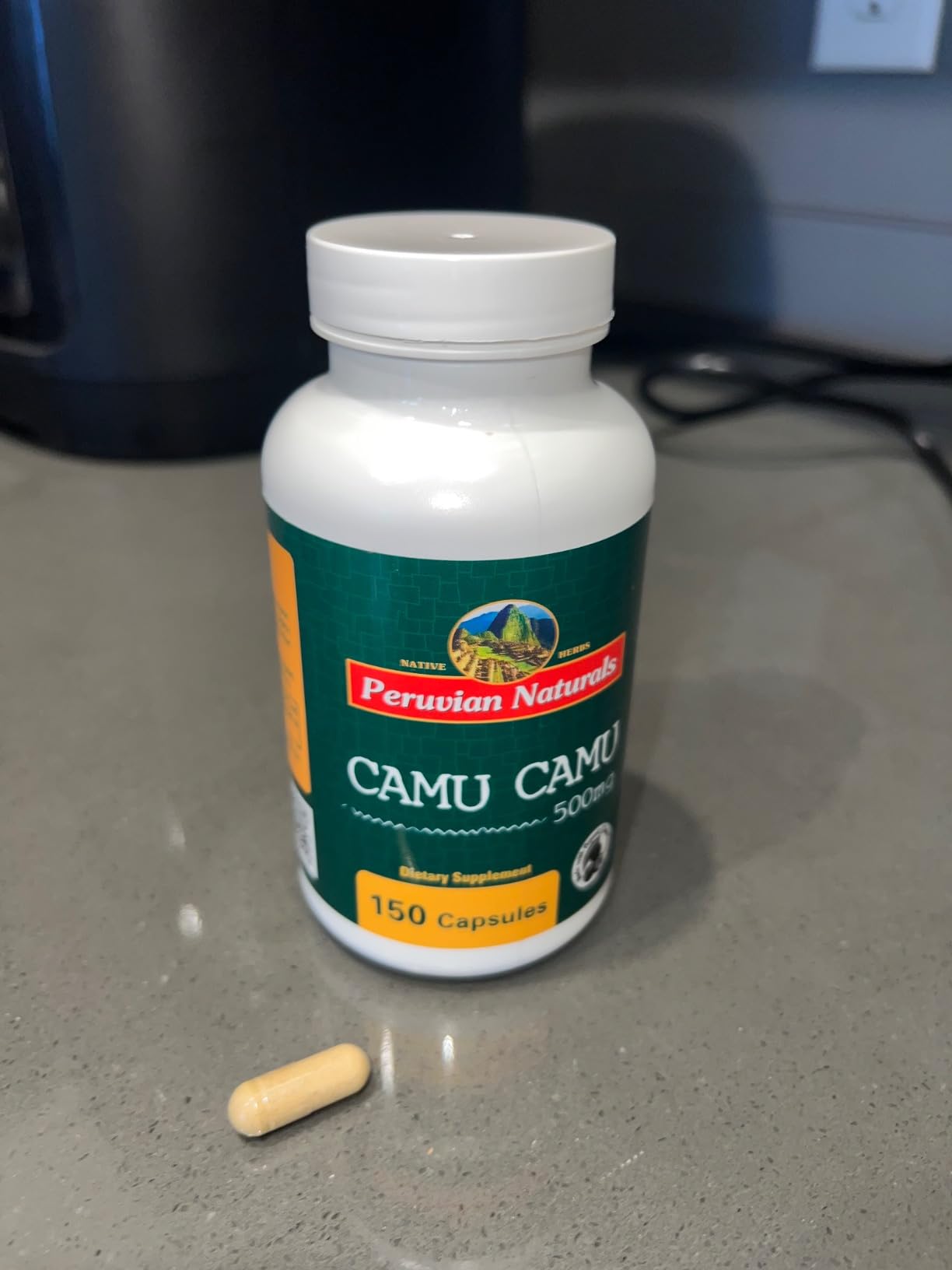Peruvian Naturals Organic Vitamin C from Camu Camu Capsules 1,500mg - 150 Vegan Pills, Natural Vitamin C from Whole Food Camu Berry Organic, Non-GMO customer photo 1
