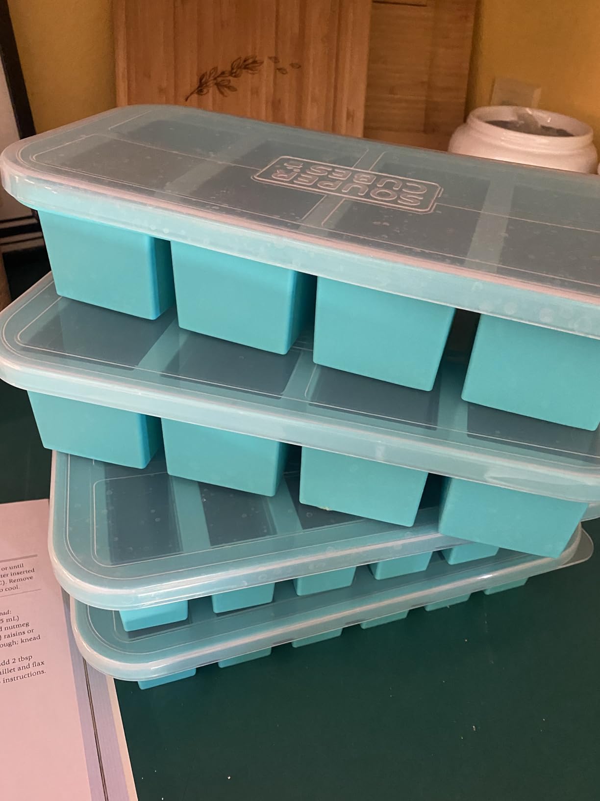 Souper Cubes 1/2 Cup Silicone Freezer Mold, Perfect for Storing Soups, Sauces, Juices, Desserts, Smoothie Prep and More, Freezer Portion Mold for Meal Prepping - Aqua - 1-Pack customer photo 1