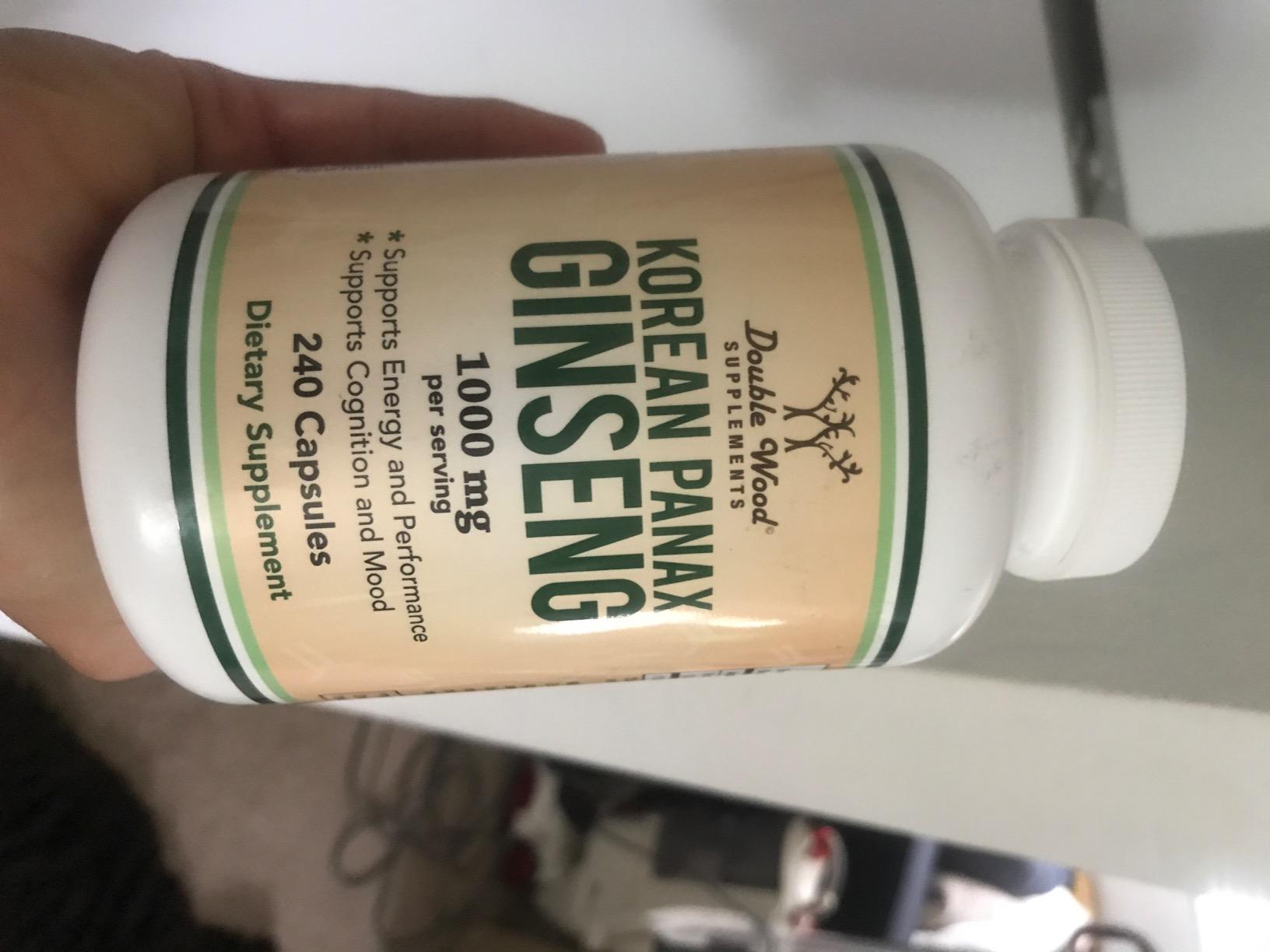 Ginseng Capsules (Korean Red Ginseng Extract, Panax Ginseng 10% Ginsenosides) (4 Month Supply) 240 Vegan Capsules - 1,000mg per Serving for Mood, Cognitive Function and Energy Support by Double Wood customer photo 1