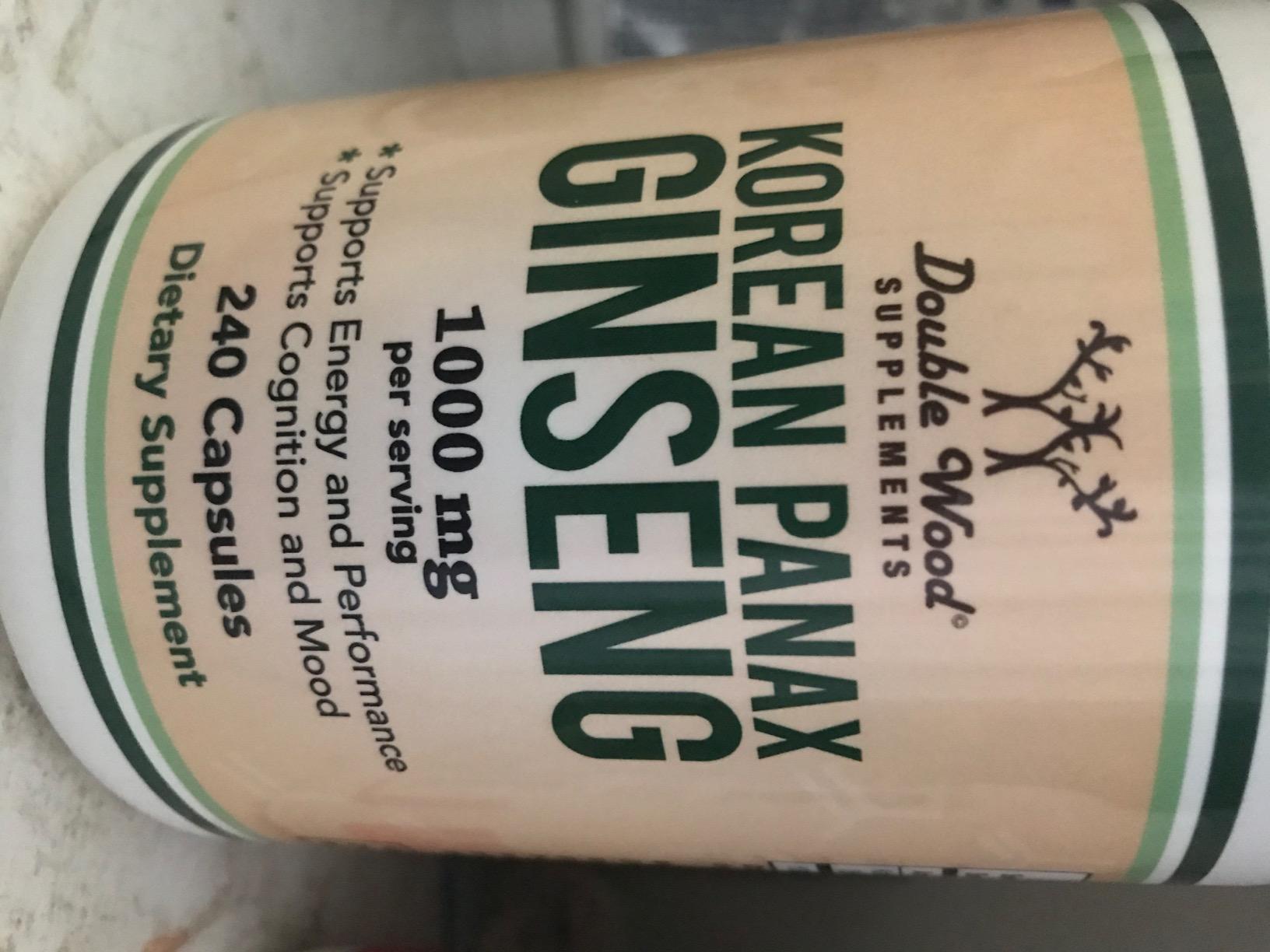 Ginseng Capsules (Korean Red Ginseng Extract, Panax Ginseng 10% Ginsenosides) (4 Month Supply) 240 Vegan Capsules - 1,000mg per Serving for Mood, Cognitive Function and Energy Support by Double Wood customer photo 2