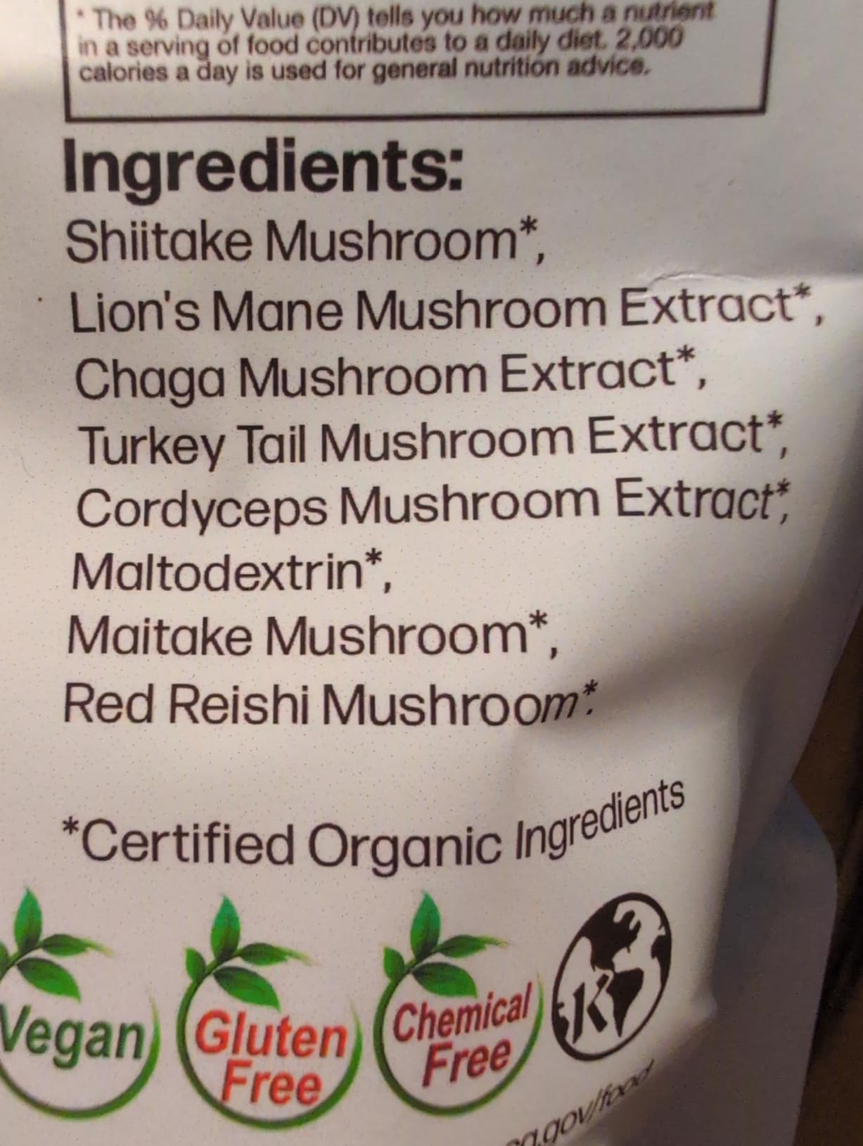 Z Natural Foods Organic 7 Sacred Mushrooms Blend - Lion's Mane, Cordyceps, Chaga, Red Reishi, Shiitake, Maitake - Organic Mushroom Powder for Coffee, Smoothies, 1 lb customer photo 1
