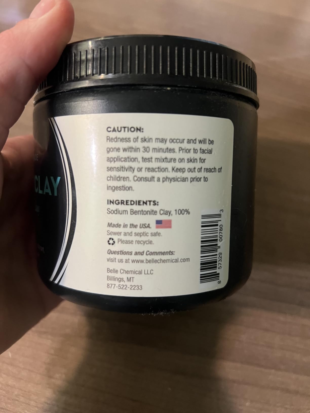 Food Grade Sodium Bentonite Clay - Powder - 1 Pound customer photo 1