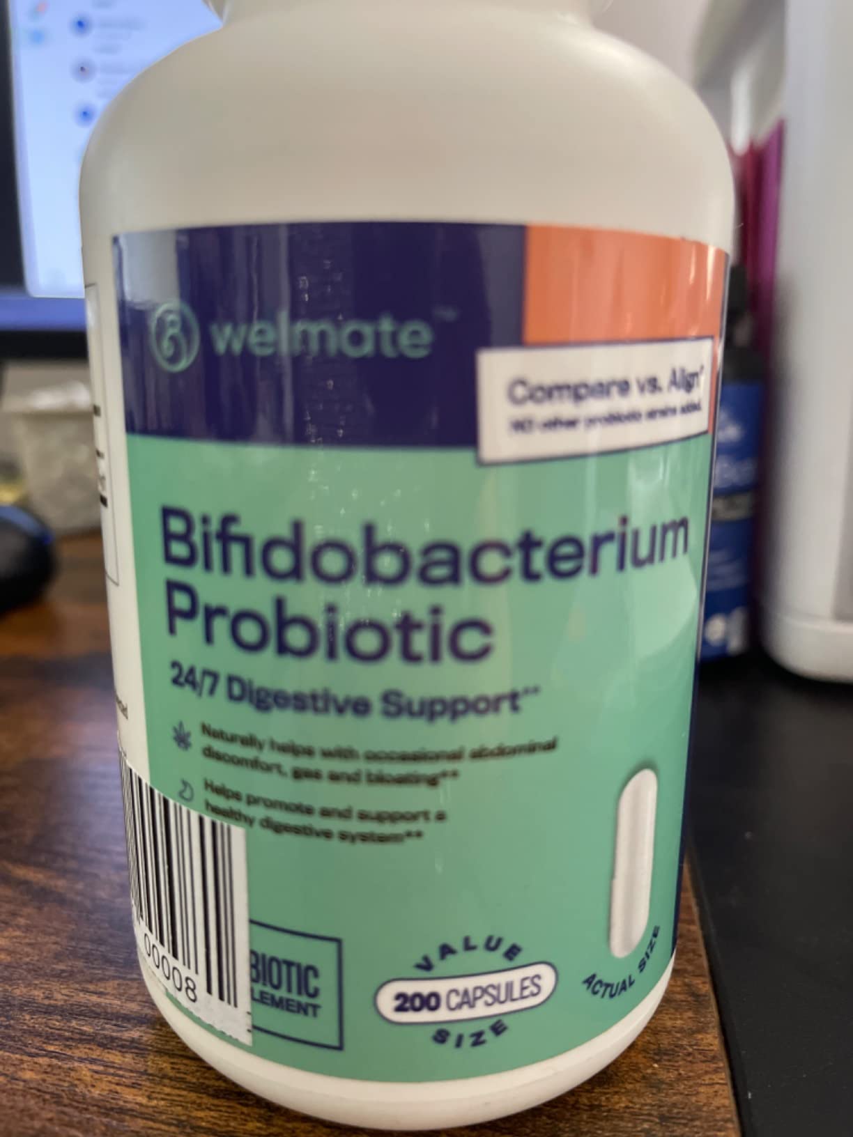 WELMATE Saccharomyces Boulardii 500mg Probiotic 200 Capsules, 10 Billion CFU, 100 Day Supply - Gut Health, Digestive and Immune Support - Shelf Stable, Vegan, Gluten Free, Non-GMO customer photo 1