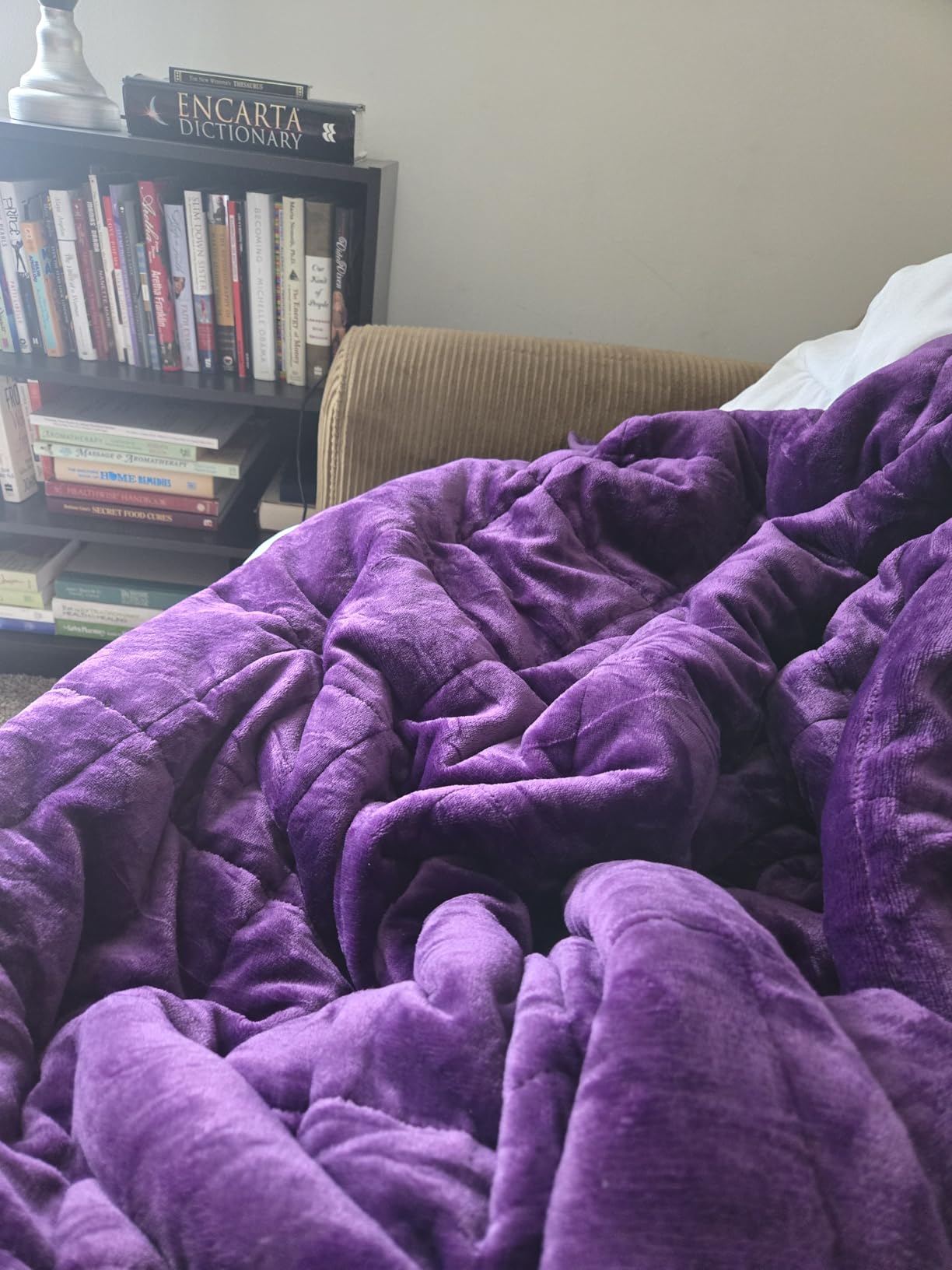 Uttermara Weighted Blankets for Adults Queen Size, 15lbs 60x80 inches Blanket with Soft Warm Plush Sherpa Fleece, Washable Thick Heavy Throw for Sleeping and Calming, Grey customer photo 2
