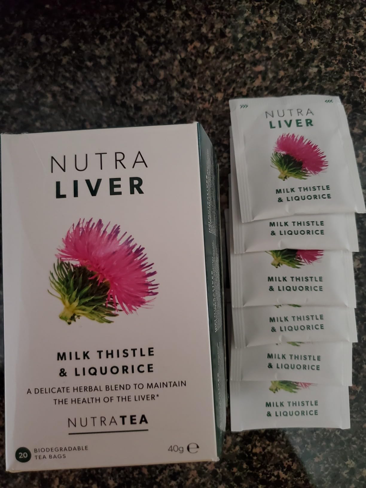 NUTRALIVER - Detox Tea for Liver Cleansing and Support - With Milk Thistle, Turmeric & Fennel - 20 Tea Bags - Herbal Tea by Nutra Tea customer photo 2