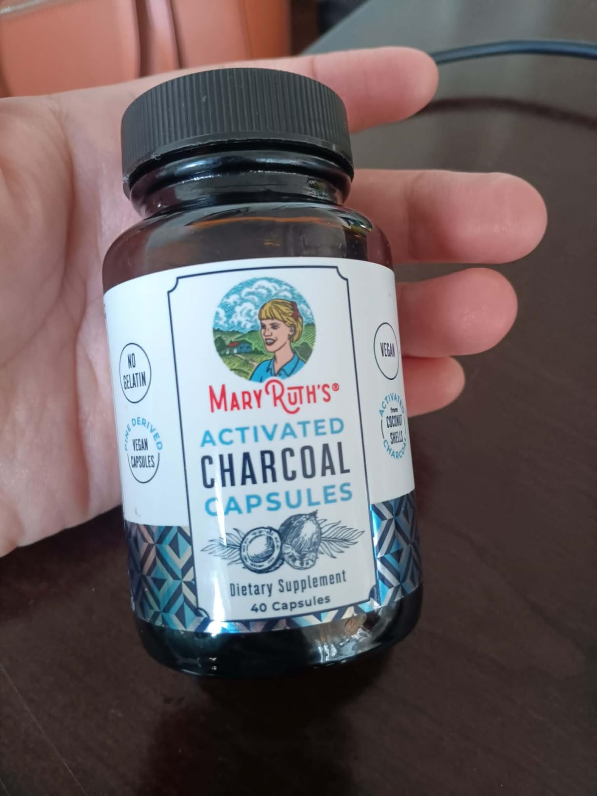MARYRUTH'S Organics Activated Charcoal Capsules | Substance Adsorption | Derived from Coconut Shells | Vegan Capsules from Pine Trees | Non-GMO | Gluten Free | 40 Count customer photo 1