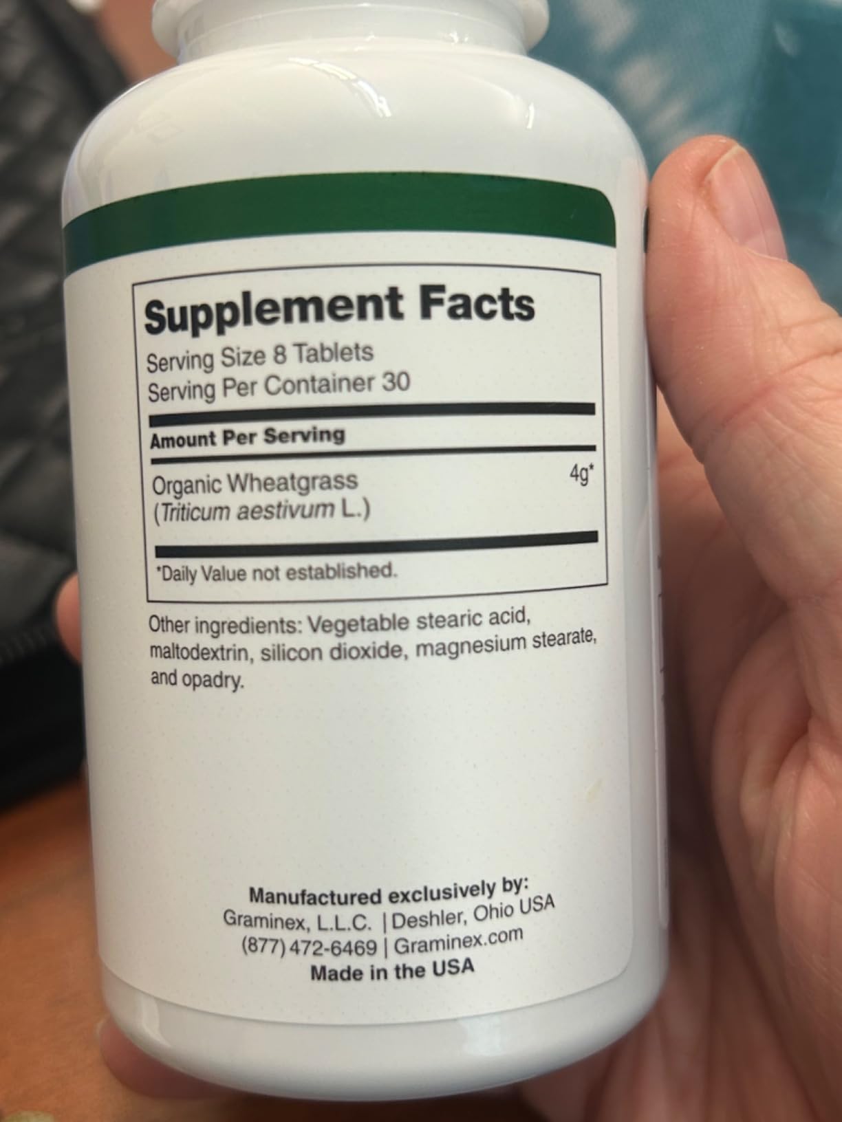 Graminex Wheatgrass Tablets - Natural Immunity, Anti-Aging Support, Boosts Energy, Wellness - Amino Acids, Vitamins, Minerals, Antioxidants Greens Superfood Supplement - 240 Non-GMO Tabs customer photo 2