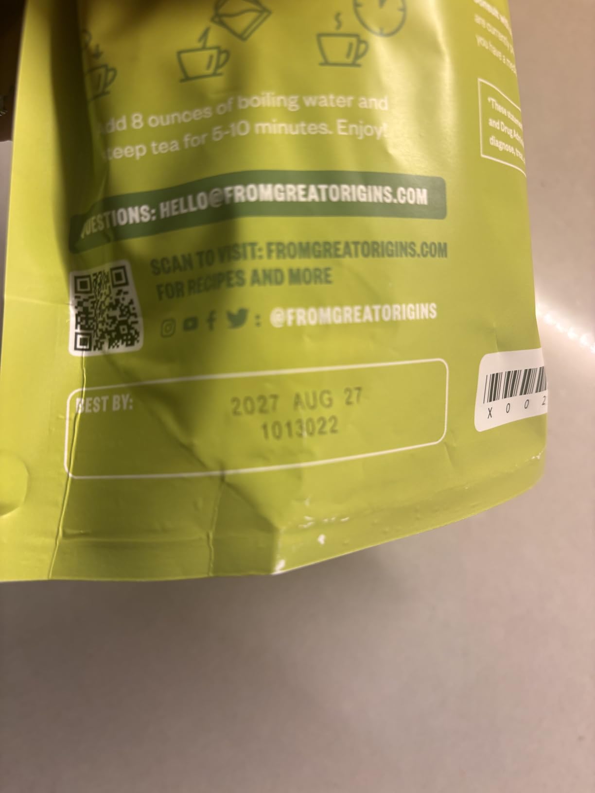 FGO Organic Lemon Balm Tea, 100 Count, Eco-Conscious Herbal Tea Bags, Resealable Bag, Caffeine Free, Packaging May Vary (Pack of 1) customer photo 2