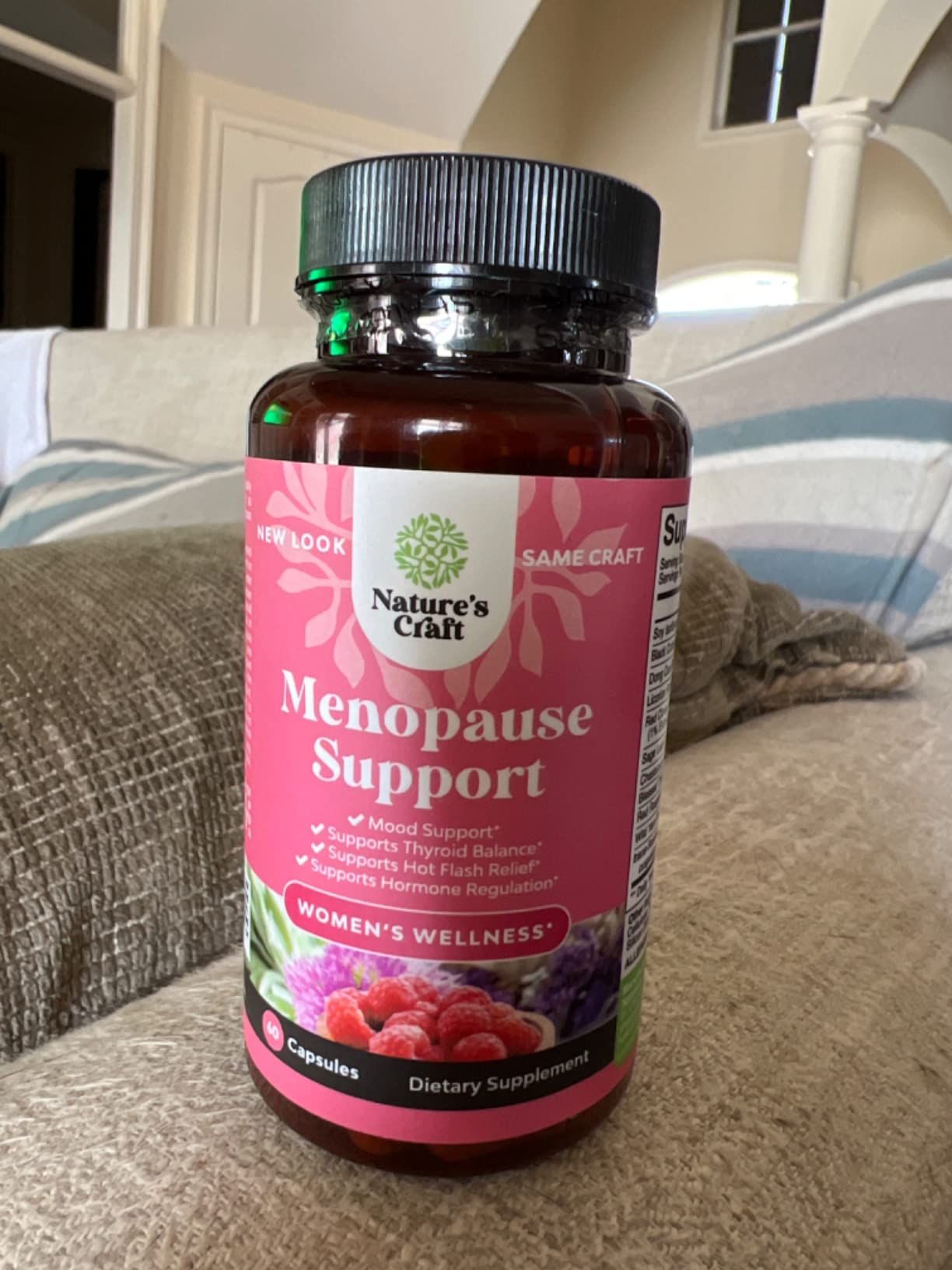 Natures Craft Complete Herbal Menopause Supplement for Women - Female Hormone Balance Capsules for Night Sweats Hot Flashes & Mood Swings with Dong Quai, Chaste Berry & Black Cohosh Root - 60 Count customer photo 2