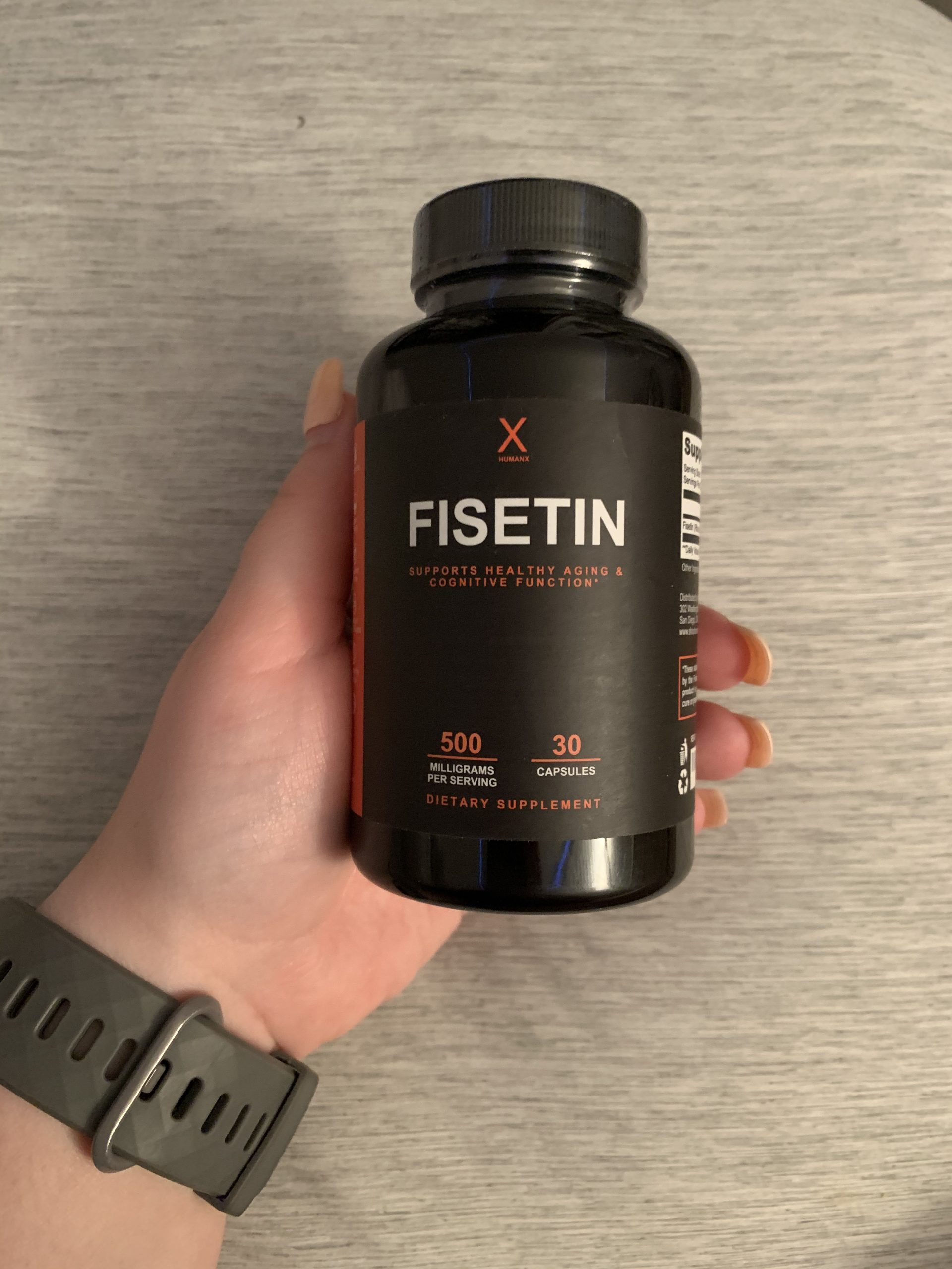 HUMANX Fisetin 500mg - 98% Pure Fisetin Supplement - Powerful Serving Size (Similar to Apigenin, Luteolin, Quercetin) Senolytic Activator - Natural Polyphenols - USA Made, Non-GMO Fisetin Capsules customer photo 2