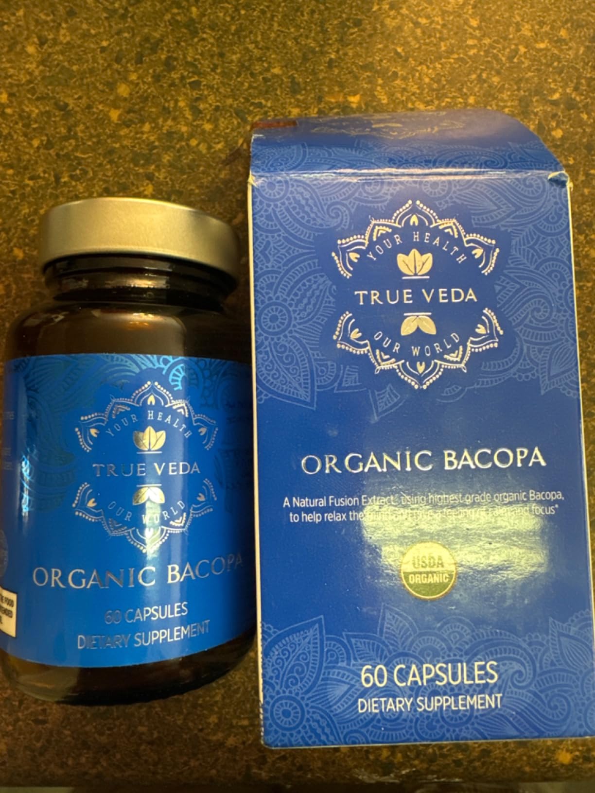 True Veda Organic Bacopa Monnieri Supplement - Premium Bacopa Extract | USDA Certified Organic Brahmi Capsules with 50% Bacosides | 20X Concentrated Brahmi Supplements | 60 Monnieri Veggie Capsules customer photo 1