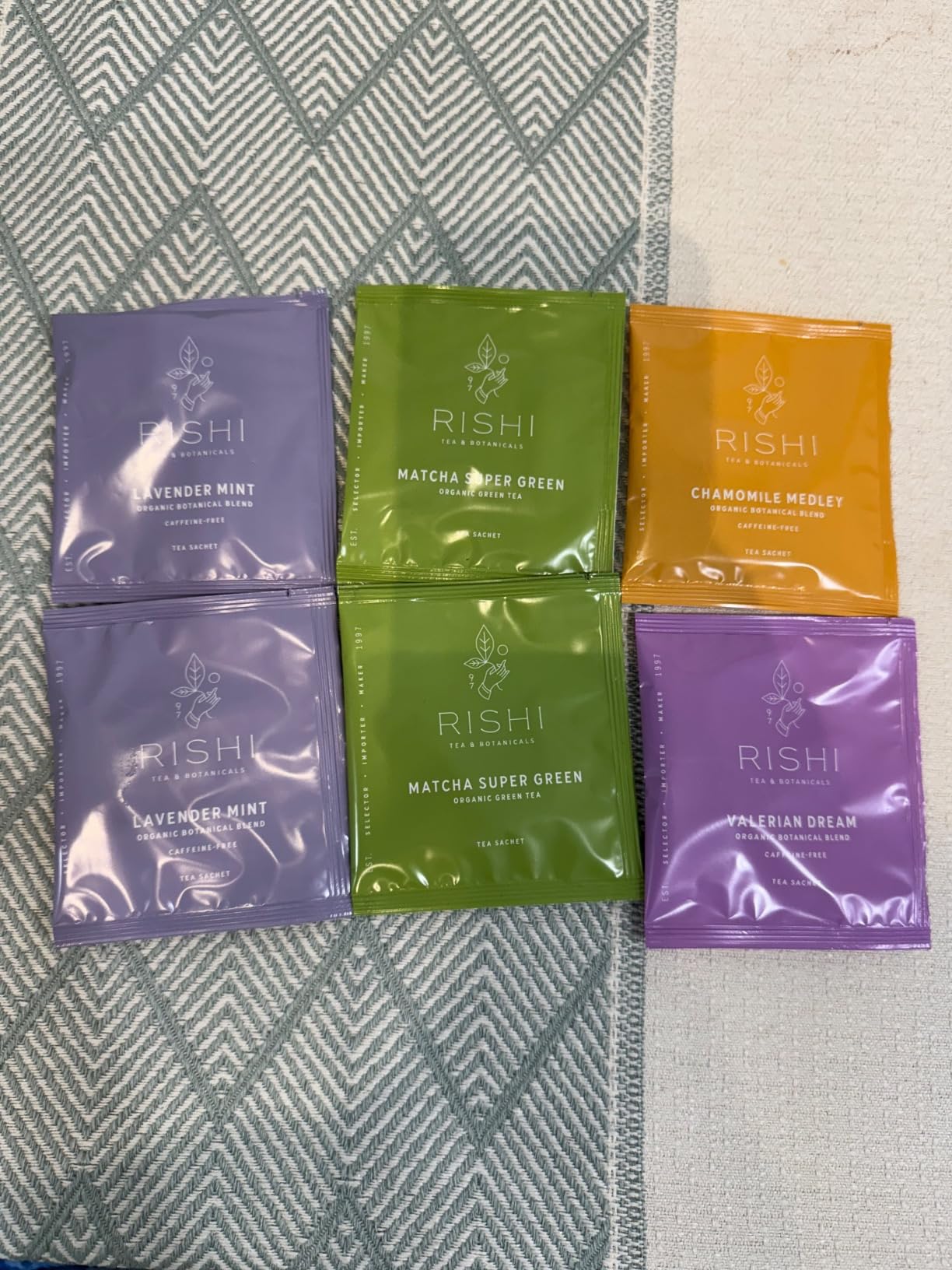 Rishi Tea Lavender Mint Herbal Tea - Organic, Caffeine Free Sachet Bags, Calming Lavender with Peppermint & Sage - 15 Count (Pack of 1) customer photo 2