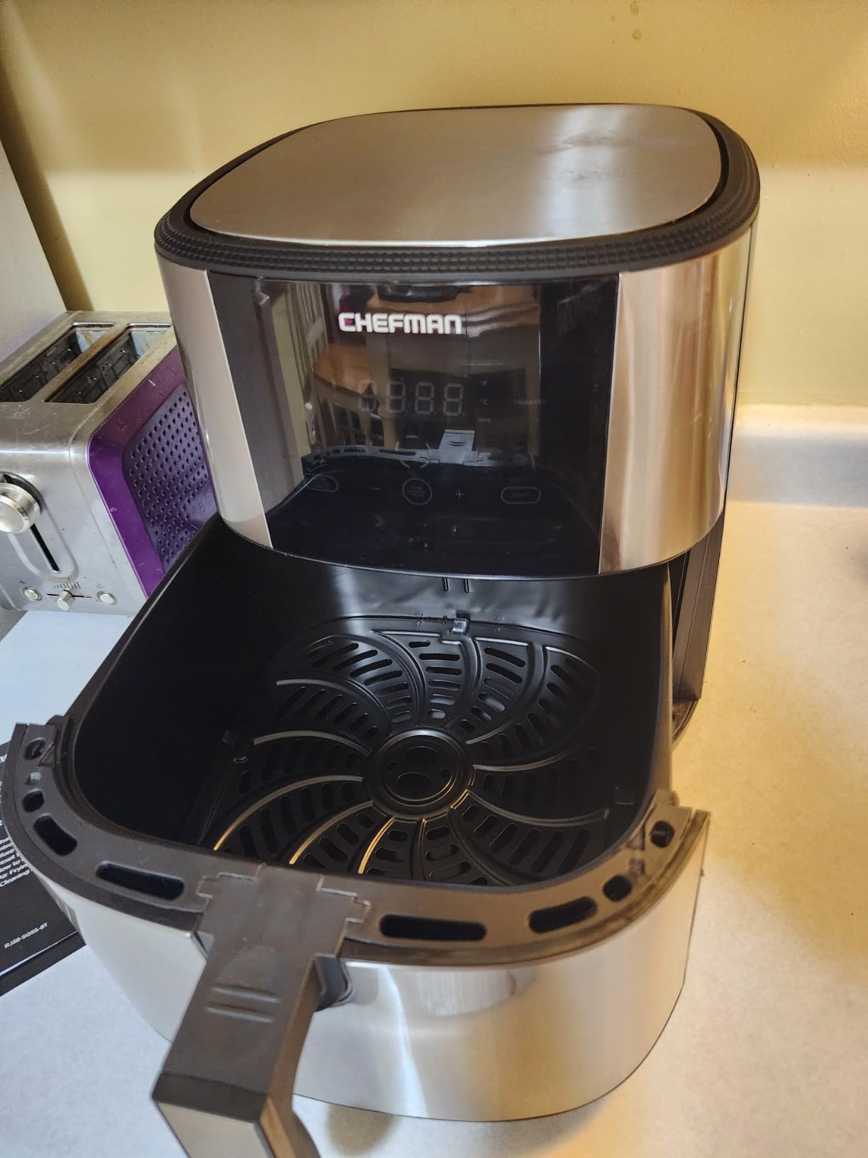 Chefman Air Fryer 8 Qt, TurboFry 4-in-1 with 450F Hi-Fry Option for Crispier Results, Bake, Dehydrate, Frozen, XL Nonstick Dishwasher-Safe Basket, Stainless Steel customer photo 2