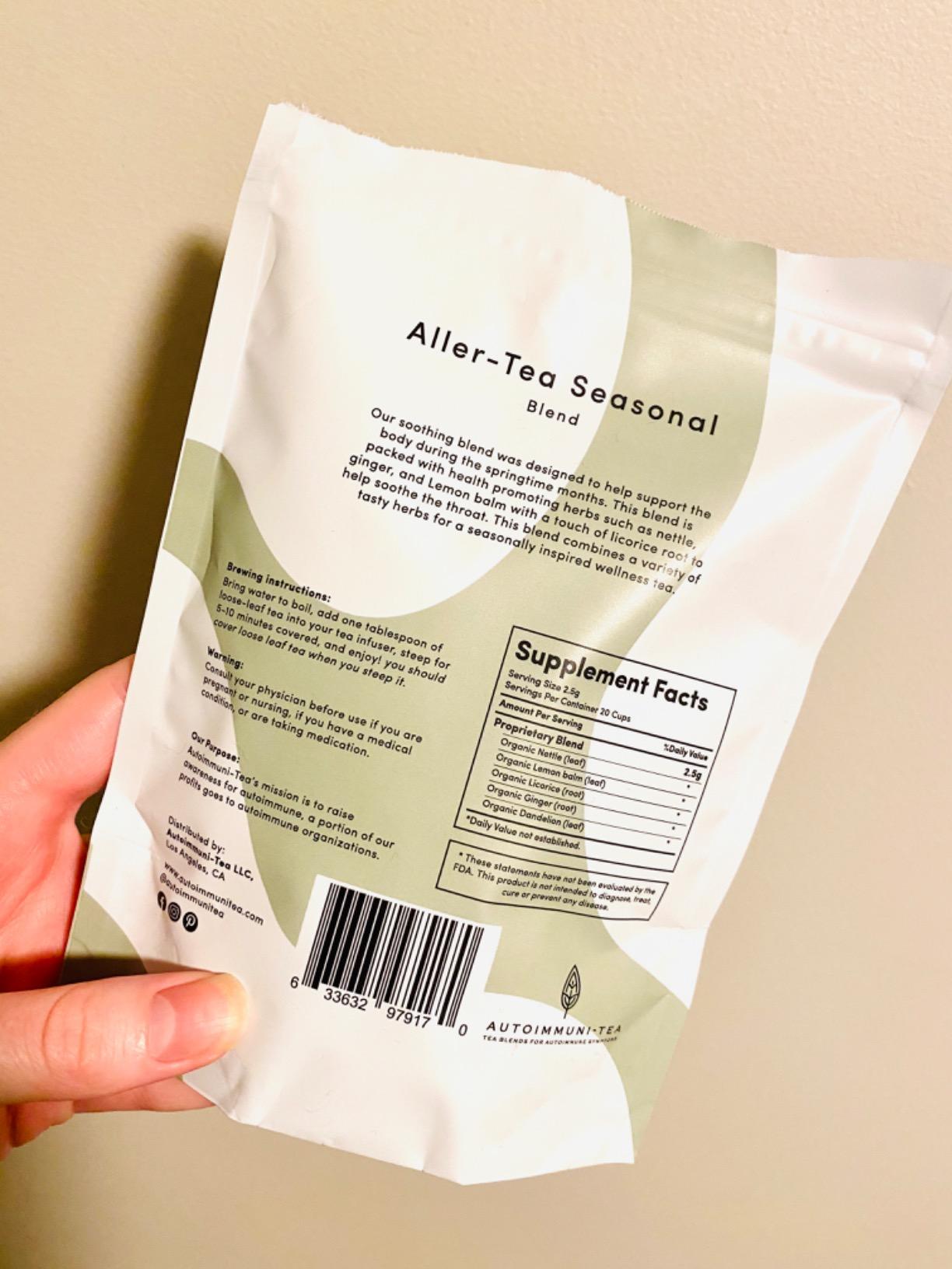 Organic Stinging Nettle Tea Loose Leaf Tea Bags - Soothing Tea for Allergy Relief and Sinus Relief, Lemon Balm, Licorice Root, Caffeine Free, AIP Herbal Seasonal Blend, 15 Count customer photo 2