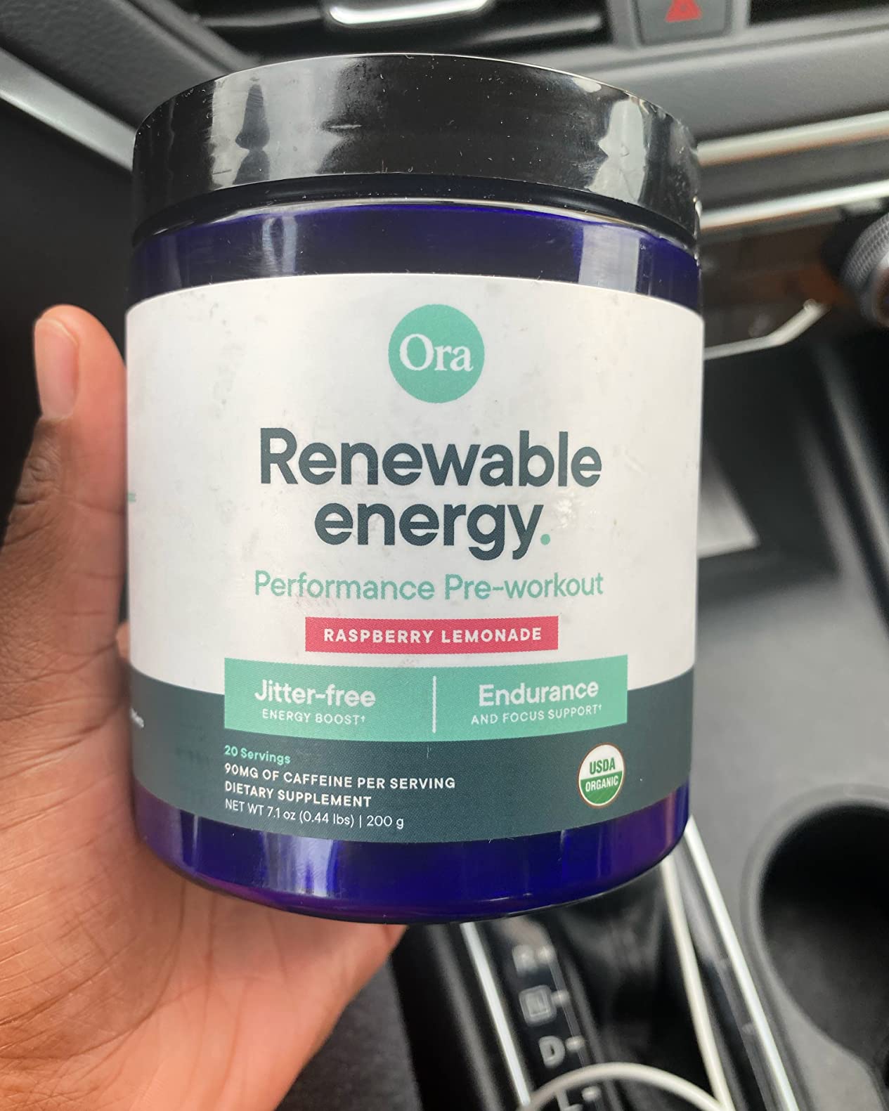 Ora Organic Natural Pre Workout Powder - Raspberry Lemonade Flavor - Provides Jitter Free Energy, Focus, Hydration, & Endurance - Vegan, Certified Organic, Soy, Dairy, & Gluten Free, 20 Servings customer photo 1
