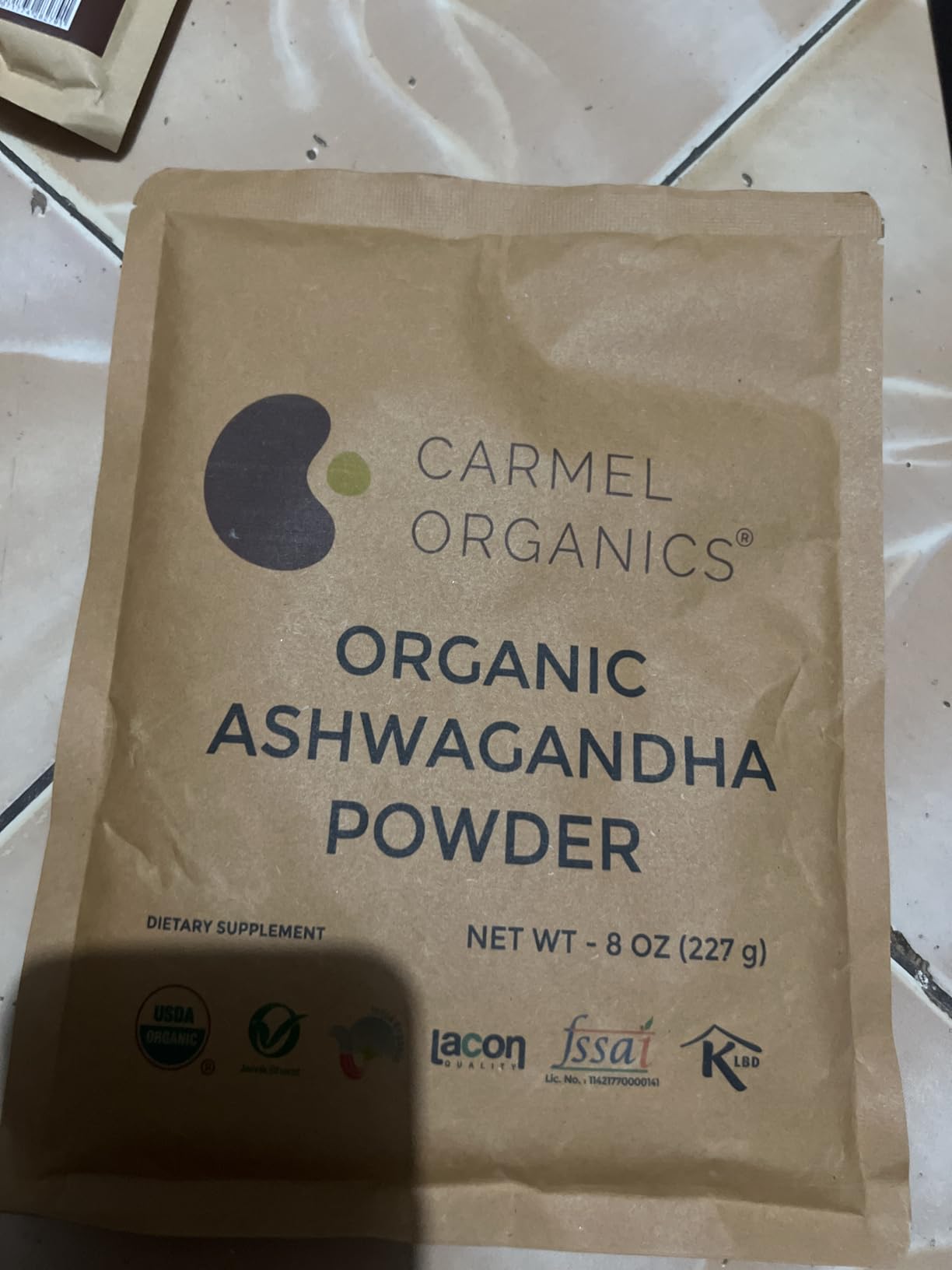 CARMEL ORGANICS Organic Ashwagandha Root Powder (8 Oz or 227g/0.5 Lbs) USDA Certified. Lab Tested, Non GMO & Gluten Free | Withania Somnifera from India customer photo 1