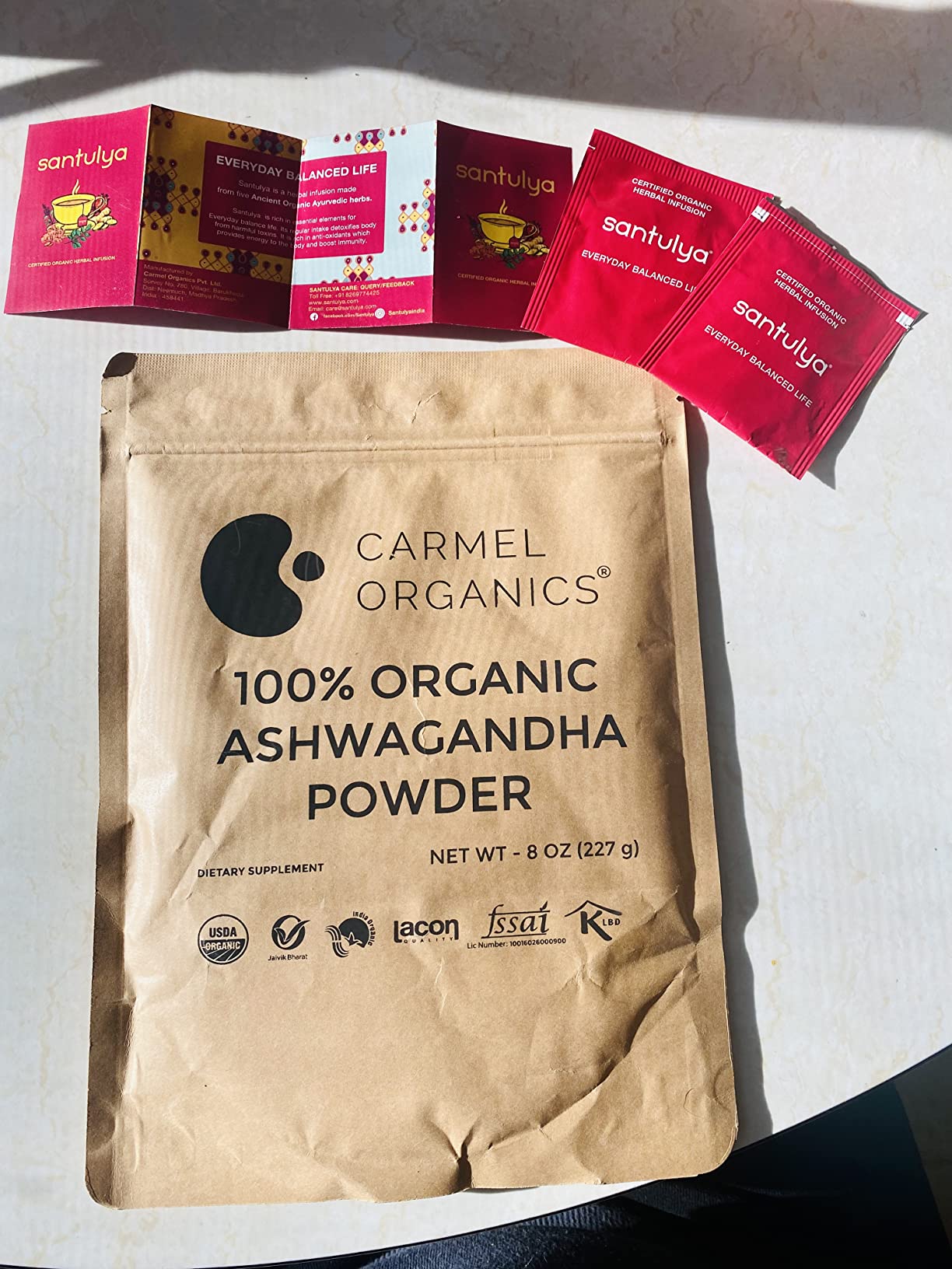 CARMEL ORGANICS Organic Ashwagandha Root Powder (8 Oz or 227g/0.5 Lbs) USDA Certified. Lab Tested, Non GMO & Gluten Free | Withania Somnifera from India customer photo 2