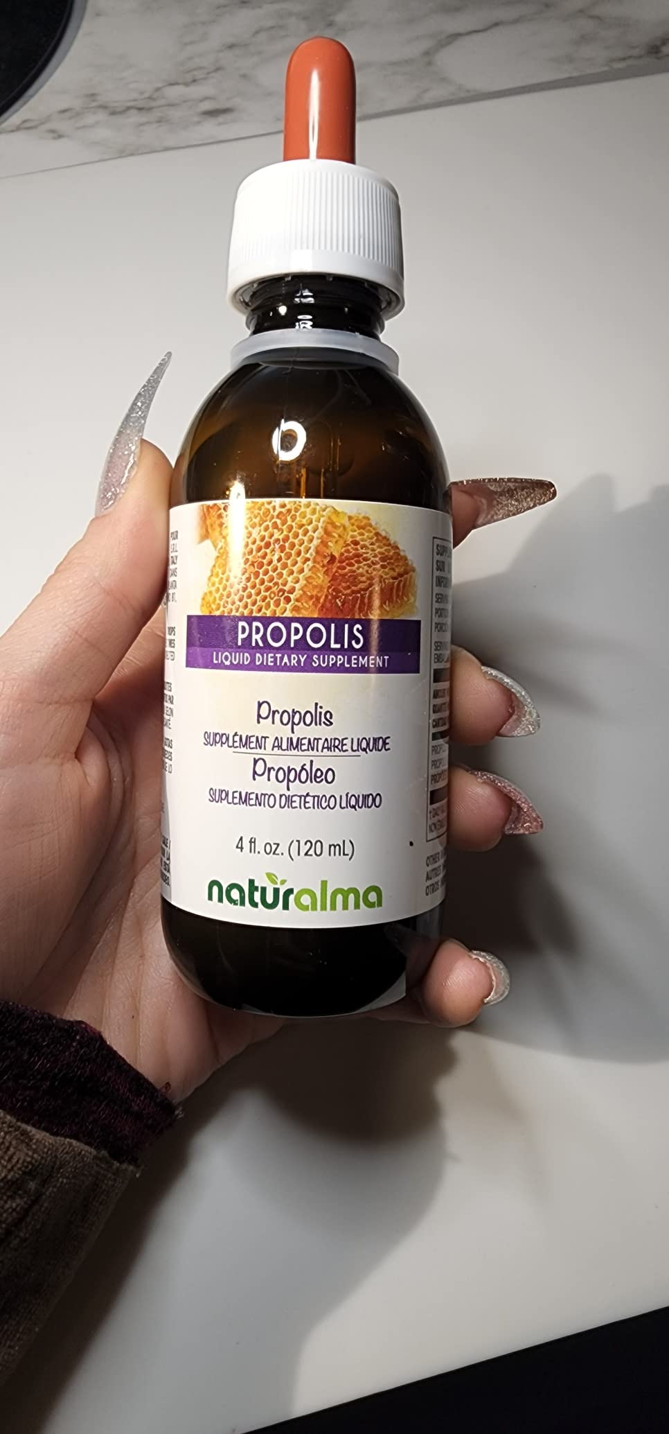 Naturalma Propolis (Propolis) Resin Alcohol-Free Tincture - 4 fl oz Liquid Extract in Drops - Dietary Supplement customer photo 2
