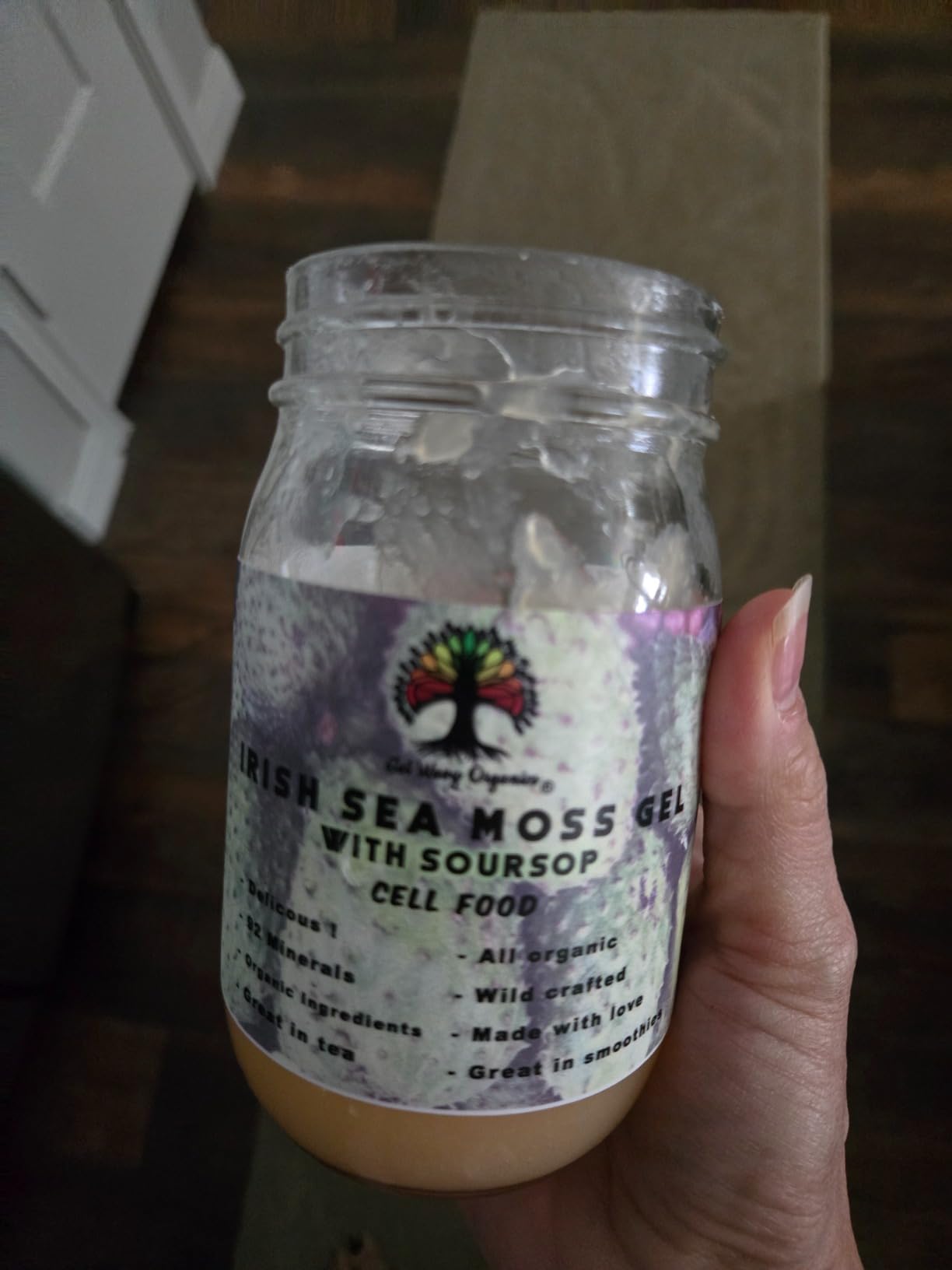 Get Wavy Organics - Wildcrafted 100% Organic Gold Irish Sea Moss Gel | Rich in 92 Vitamins & Minerals | SeaMoss Gel Raw | Full Spectrum Superfood | Edible Sea Vegetable for Smoothies, Teas & Recipes | Vegan Alkaline Gluten Free NON GMO Plant Based | Made in USA (16 oz) customer photo 1