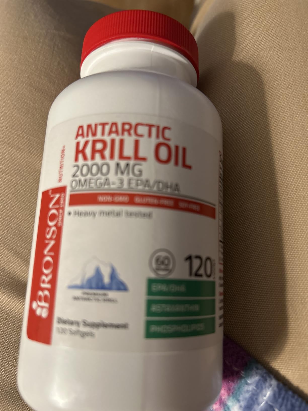 Bronson Antarctic Krill Oil 2000mg with Omega-3s EPA, DHA, Astaxanthin and Phospholipids 120 Softgels customer photo 1