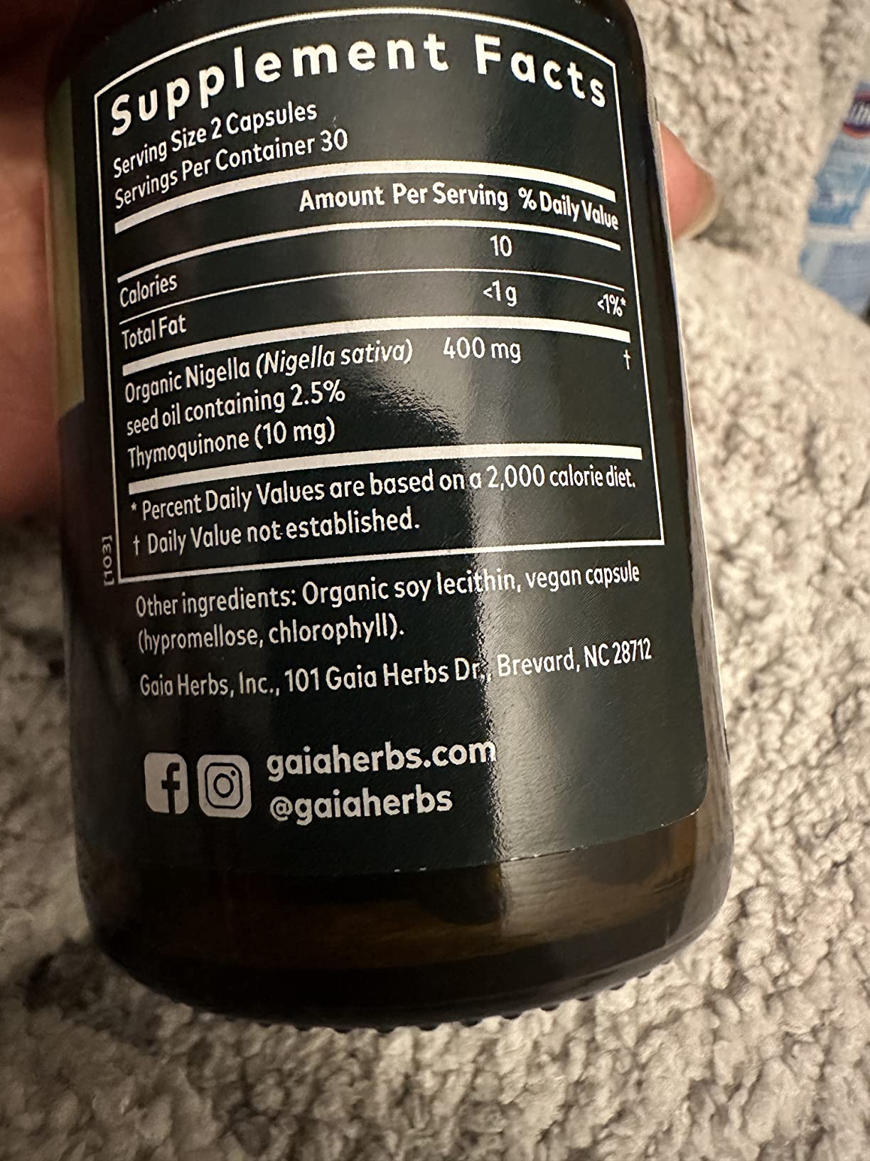 Gaia Herbs Black Seed Oil - Cold-Pressed Capsules with Nigella Seed Traditionally Used for Lung, Respiratory & Antioxidant Support* - Herbal Supplement - 60 Vegan Liquid Phyto-Caps (30 Servings) customer photo 2