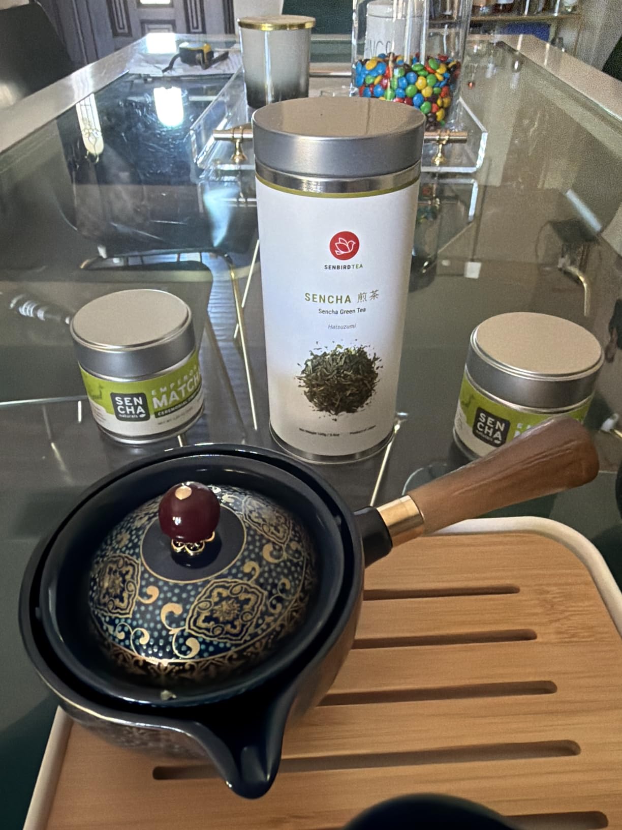 Senbird Japanese Green Loose Leaf Tea - Sencha Hatsuzumi (3.5oz/100g) | Shizuoka fukamushi sencha with fresh vegetal flavor; brew hot or cold for daily green tea customer photo 2