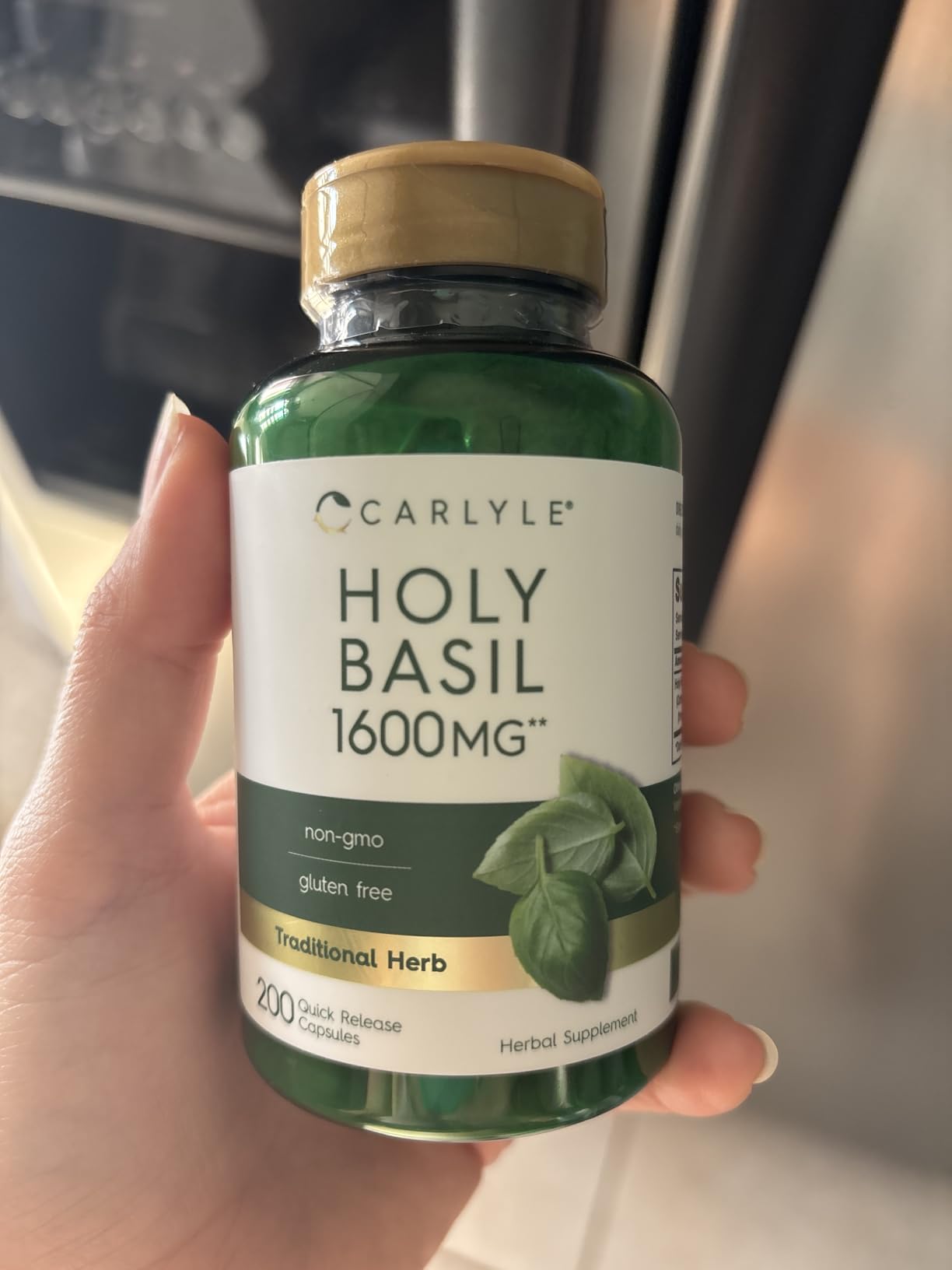 Carlyle Holy Basil Capsules | 200 Count | Tulsi Holy Basil Leaf Extract | Herbal Supplement | Non-GMO, Gluten Free customer photo 1