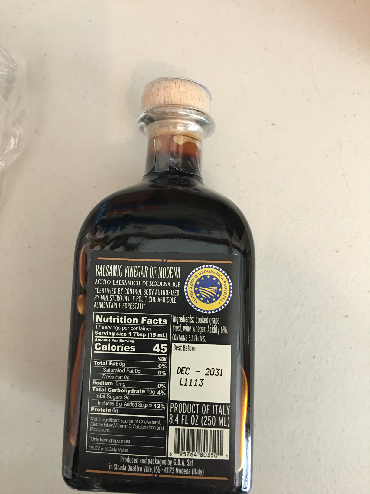 Via Farini Black Label Aceto Balsamico Di Modena IGP Aged (12 Years) Artisan Italian Balsamic Wine Vinegar 8.45 Fl Oz customer photo 2