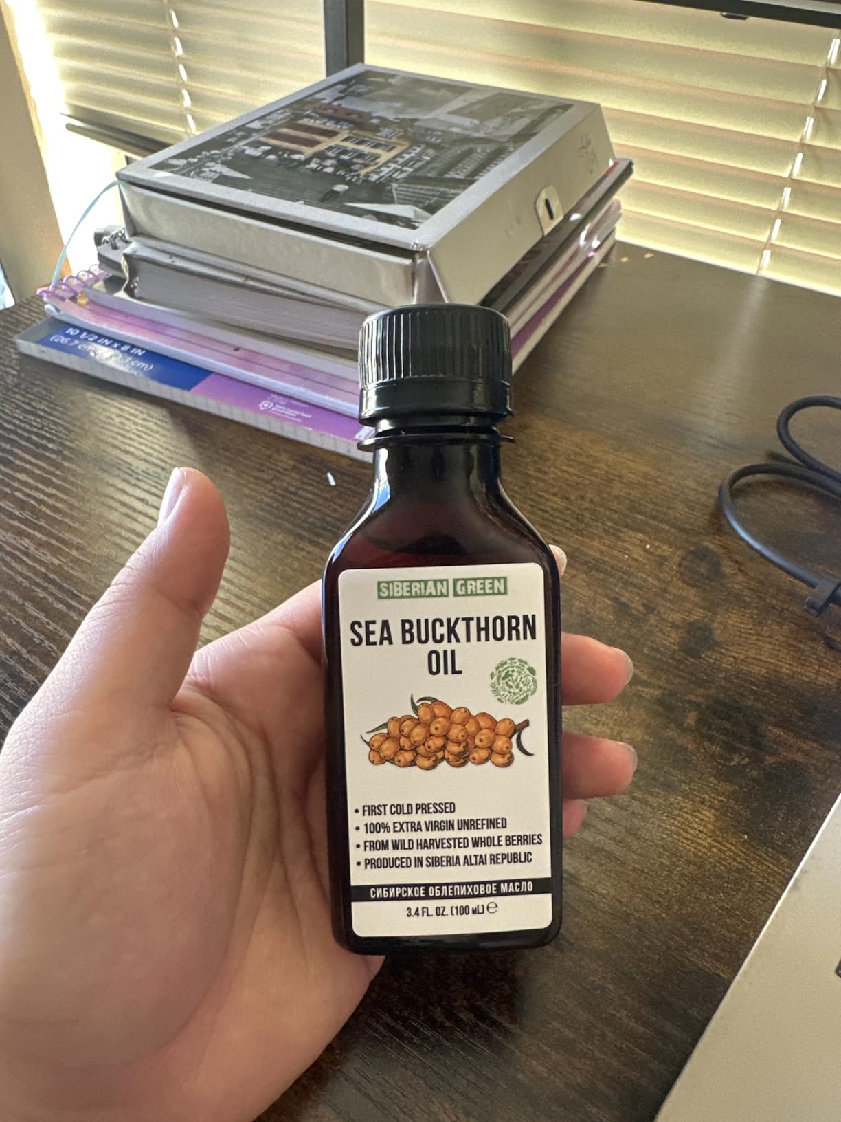 Siberian Sea Buckthorn Oil | 100% Natural Extra Virgin Cold Pressed 100 ml / 3.4 fl oz | Unrefined Raw Vegan | Exclusive Healthy Diet Food Grade customer photo 2