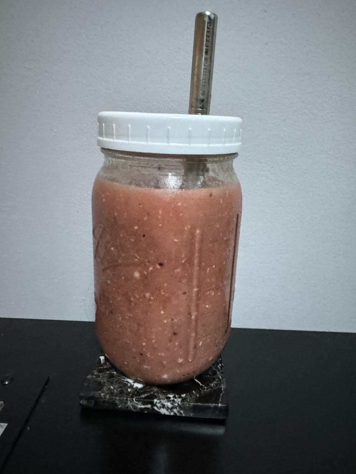 Reusable Wide Mouth Smoothie Boba Tea Cups Bubble Tea Cups with Lids and Silver Straws Mason Jars Glass Cups (2-pack, 32 oz mason jars) customer photo 2
