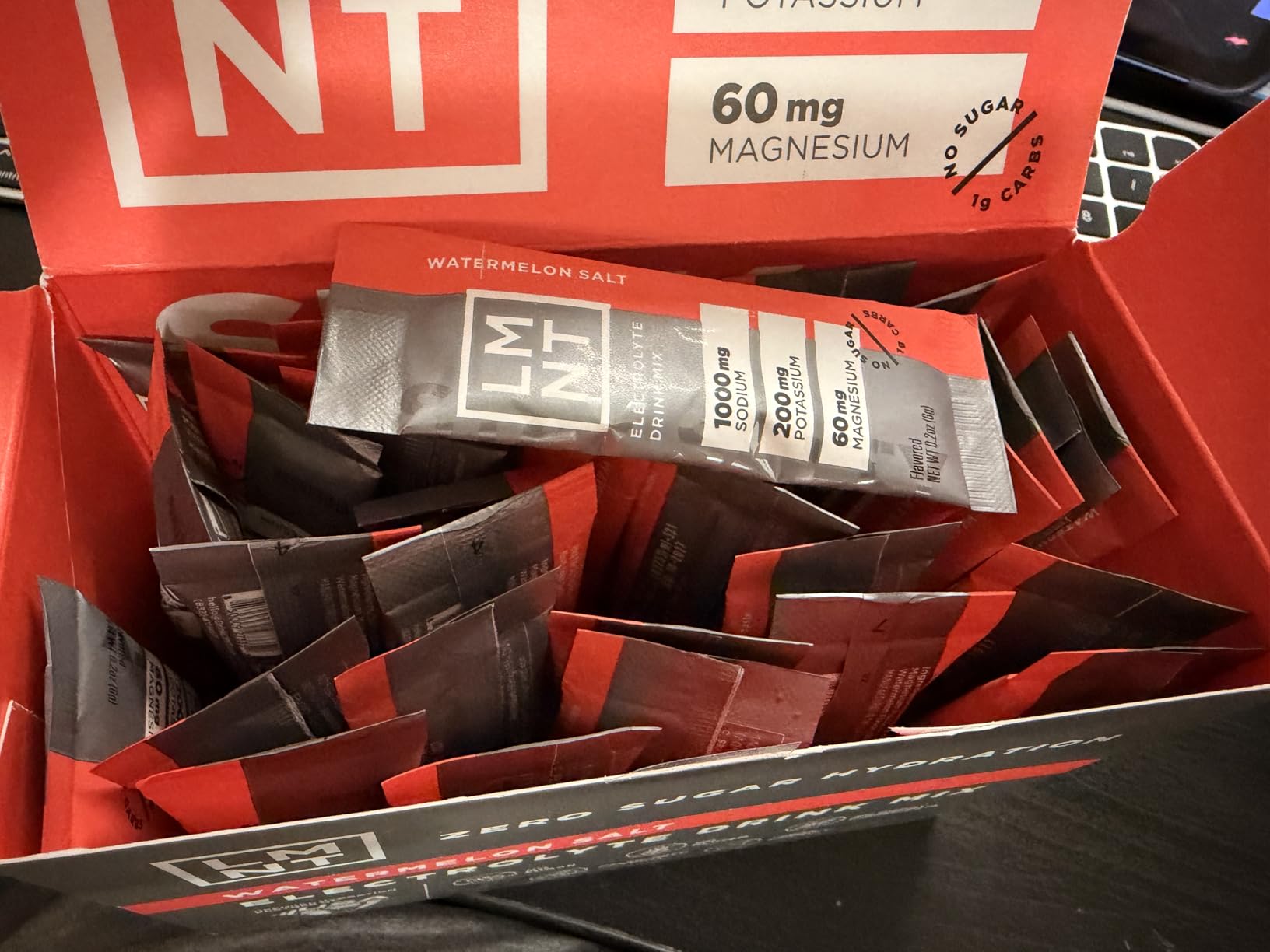 LMNT Zero Sugar Electrolytes - Watermelon Salt | Drink Mix | 30-Count customer photo 2