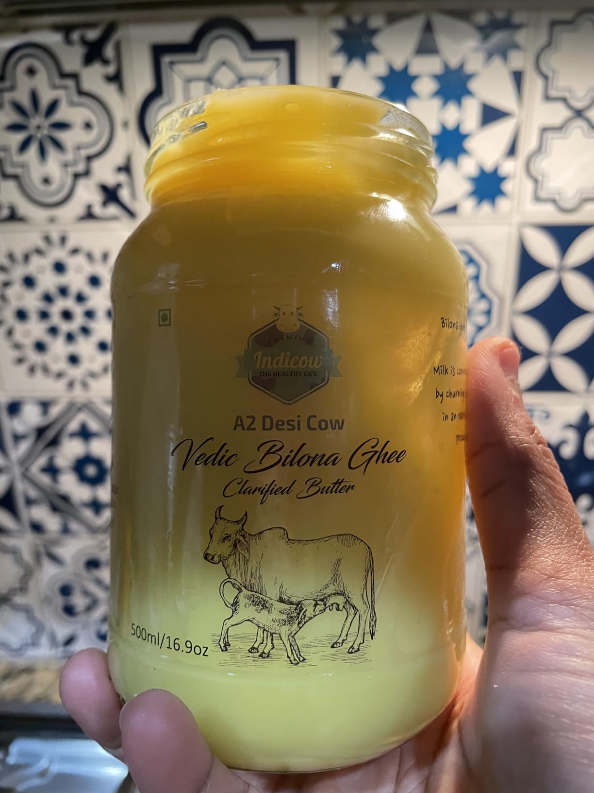 Indicow Farms A2 Cow Ghee (A2 Cow (Sahiwal), 500ml) customer photo 1