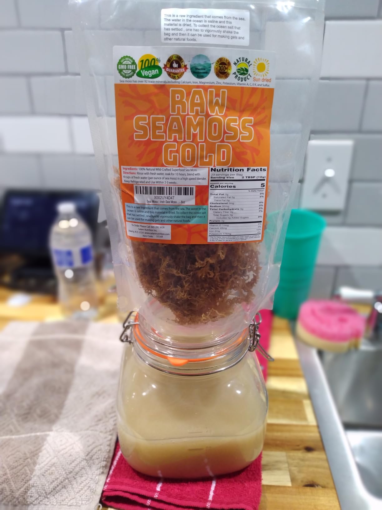 Sea Moss | Irish Sea Moss | Wildcrafted - 100% Natural, Makes 120+ oz of Seamoss Gel | Dr. Sebi - 8oz for Health & Wellness customer photo 2