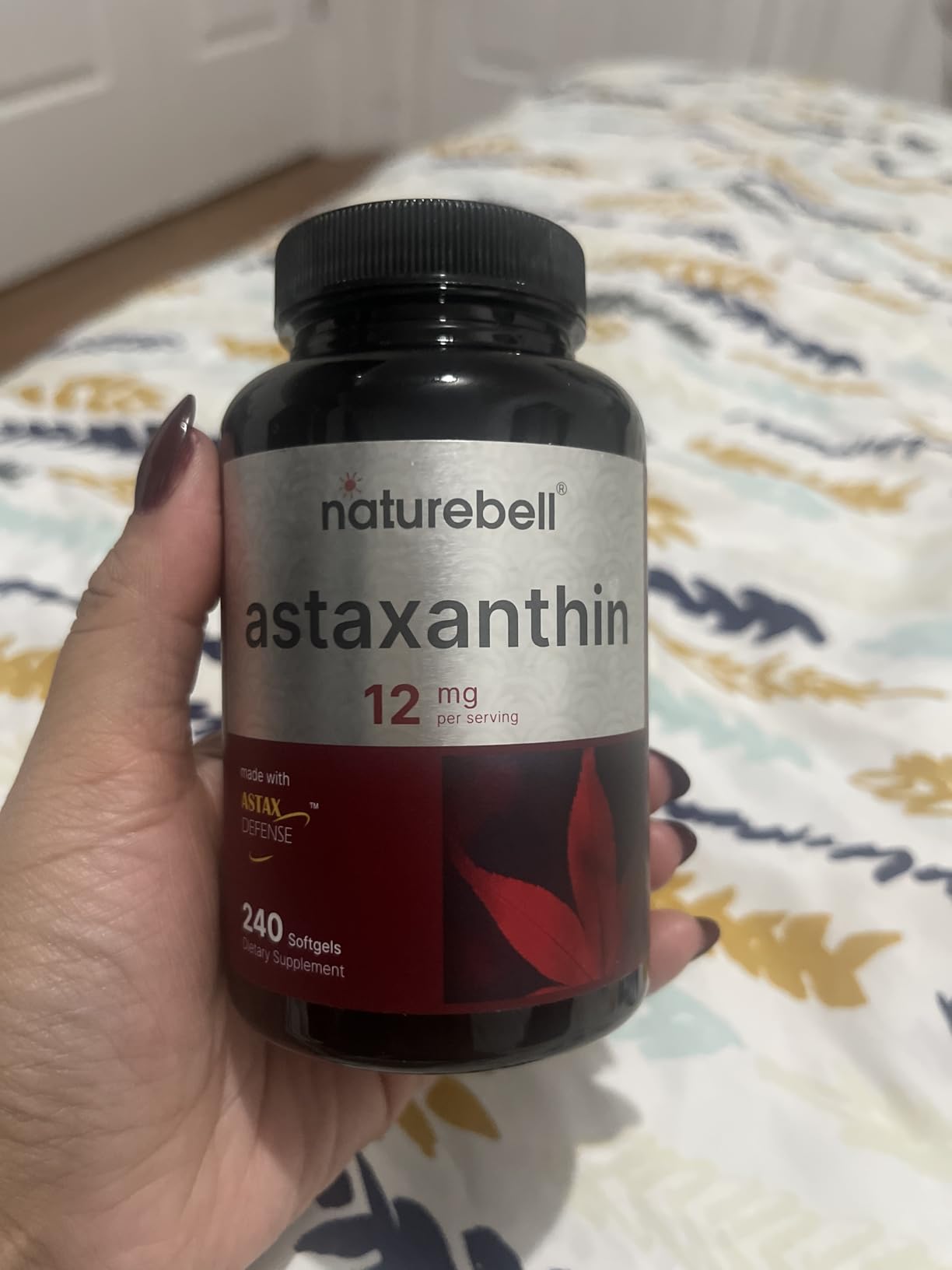 NatureBell Maximum Strength Astaxanthin 12mg, 240 Softgels - 4 Month Supply - Natural Antioxidant from Haematococcus Pluvialis Microalgae | Non-GMO, Gluten Free customer photo 1