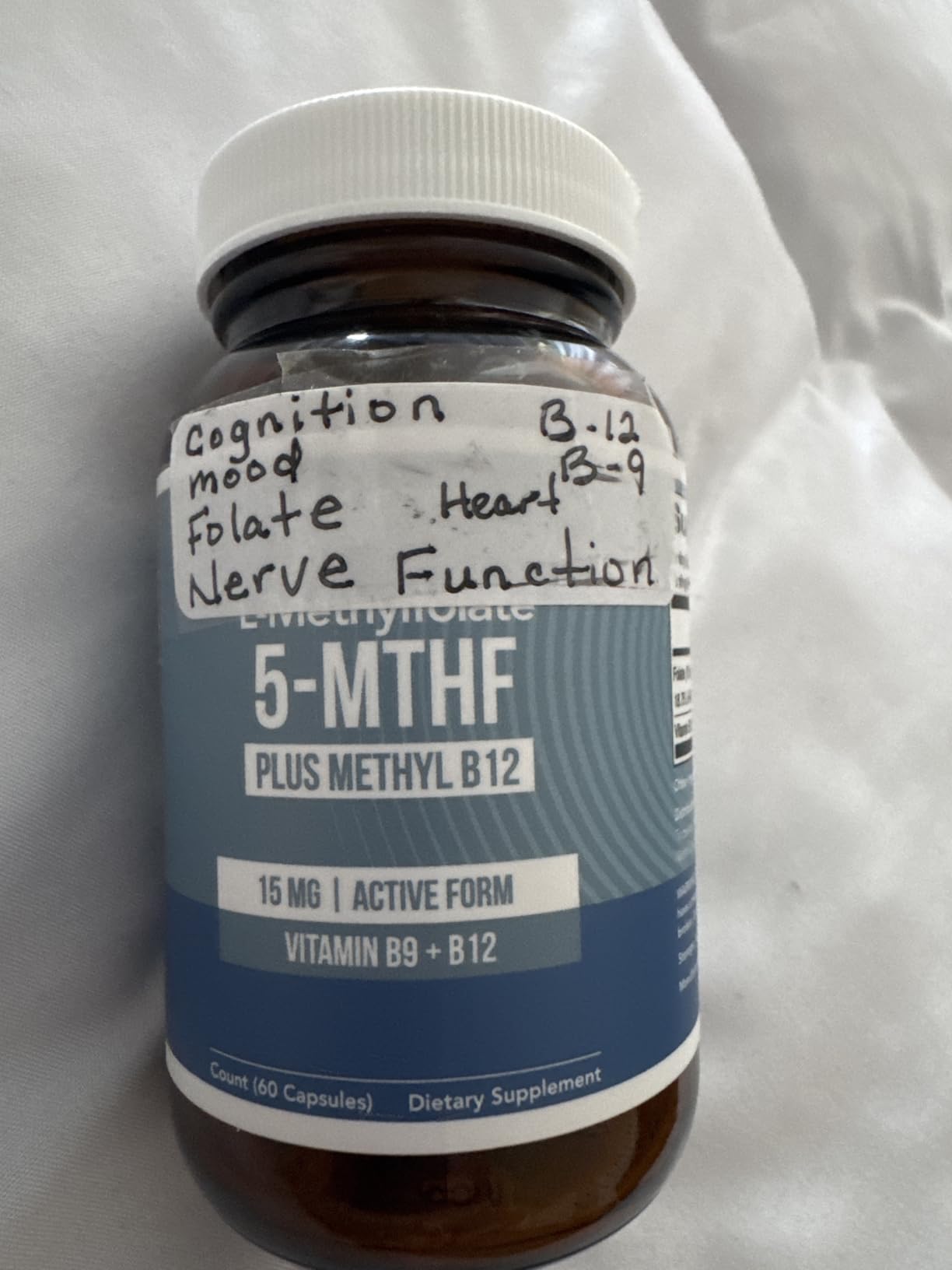 L Methyl Folate 15mg Plus Methyl B12 Cofactor - High Potency, Active 5-MTHF Form - Supports Mood, Methylation, Cognition - Bioactive Forms of Vitamin B9 & B12 (60 Capsules - 60 Servings) customer photo 2